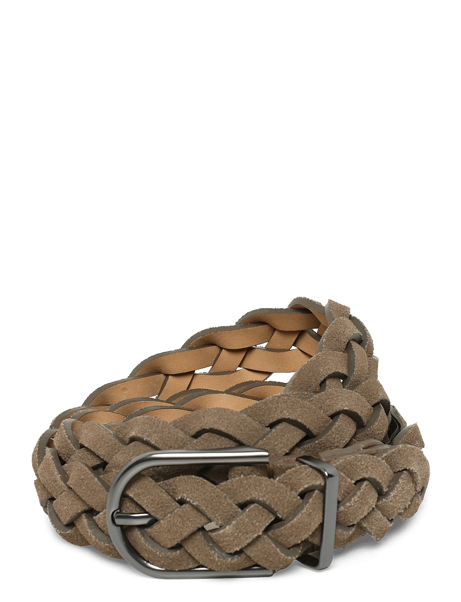 Mango - Braided leather belt - flätade skärp - medium brown - 0