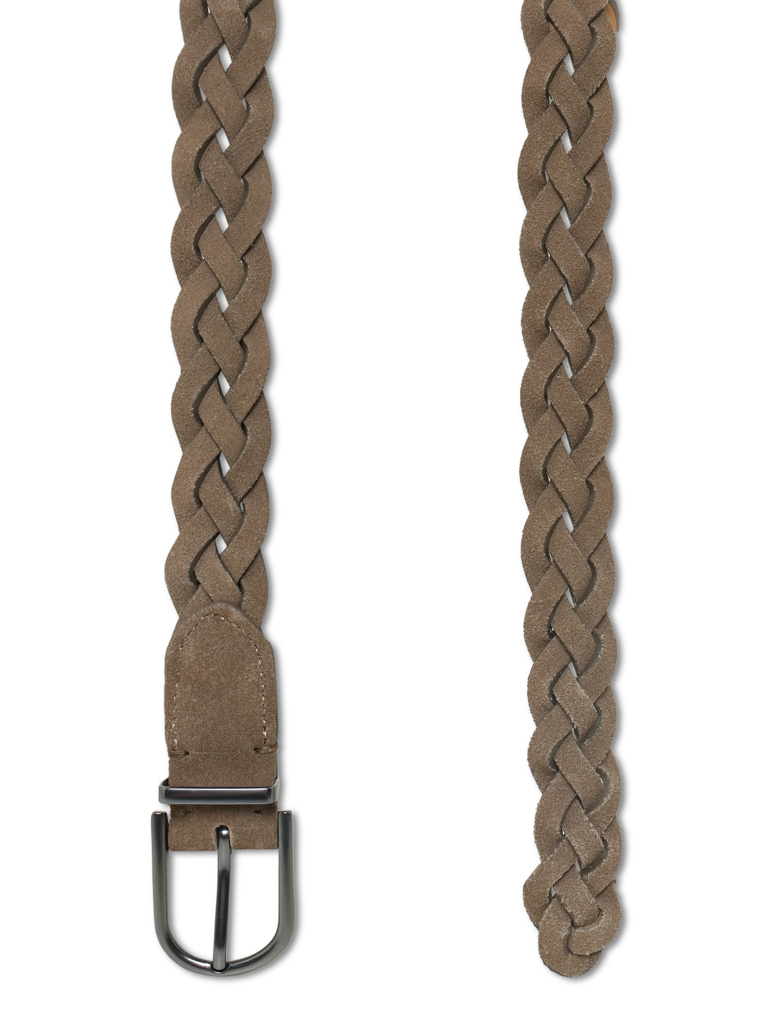 Mango - Braided leather belt - medium brown - 1