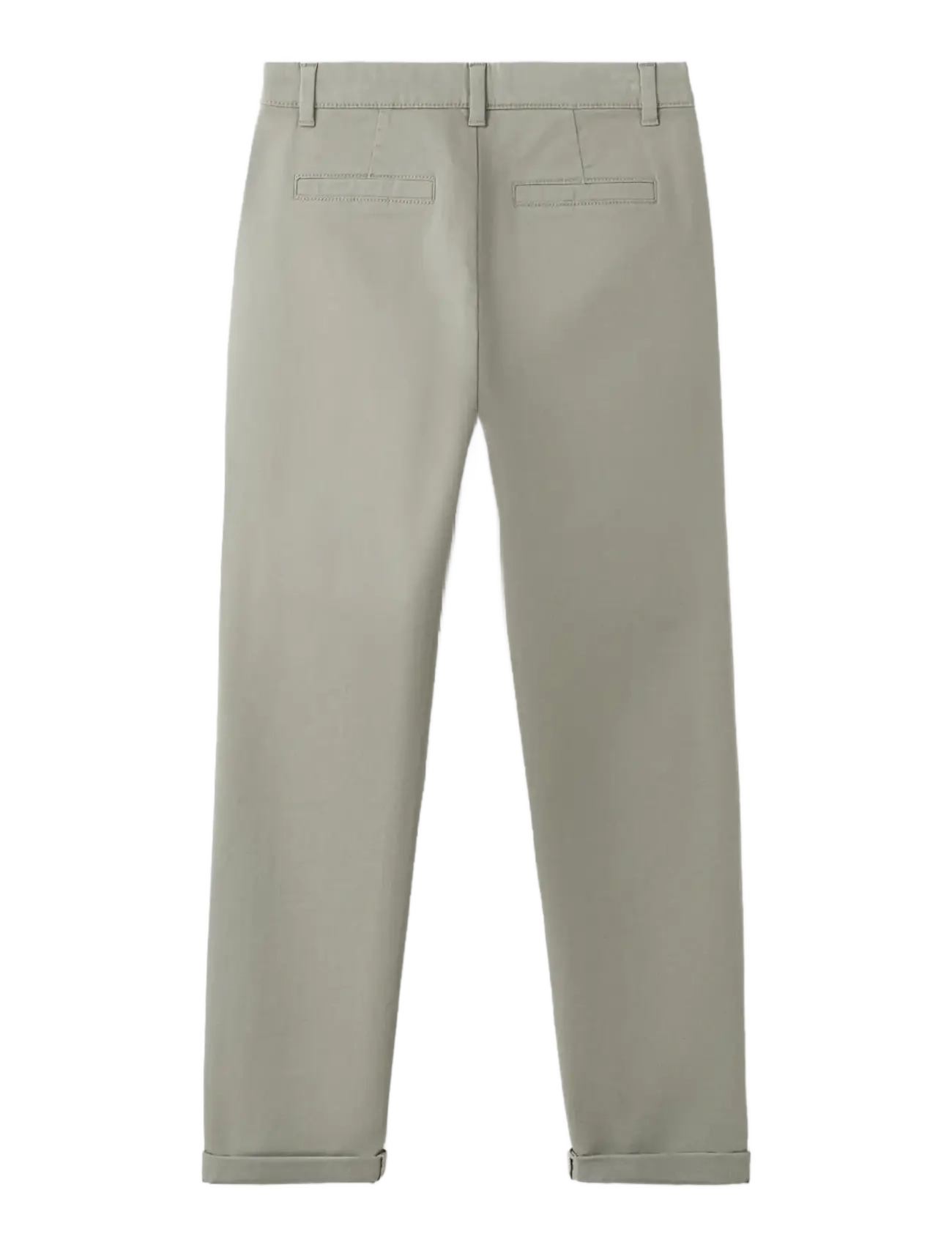 Mango - Chino trousers with turn-up hem - beige - khaki - 1