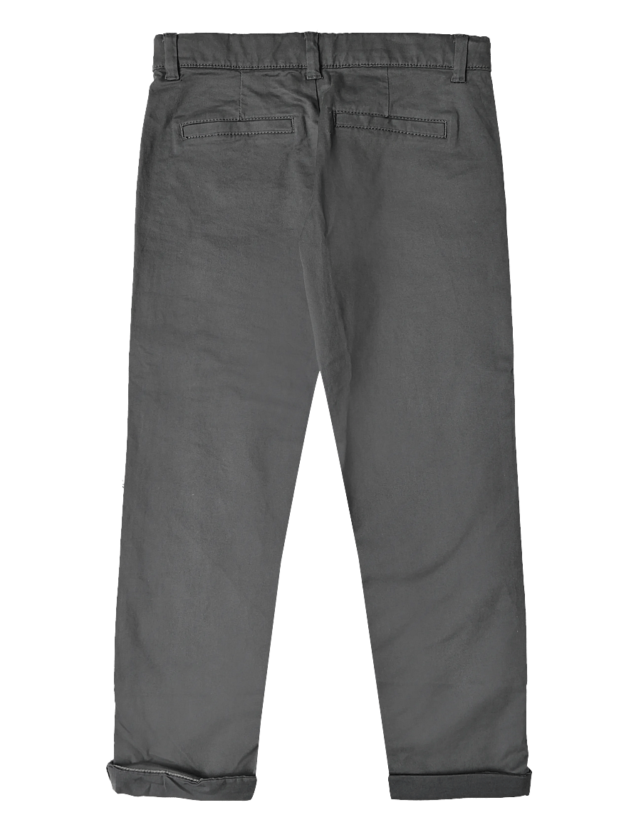 Mango - Chino trousers with turn-up hem - chinos - charcoal - 1
