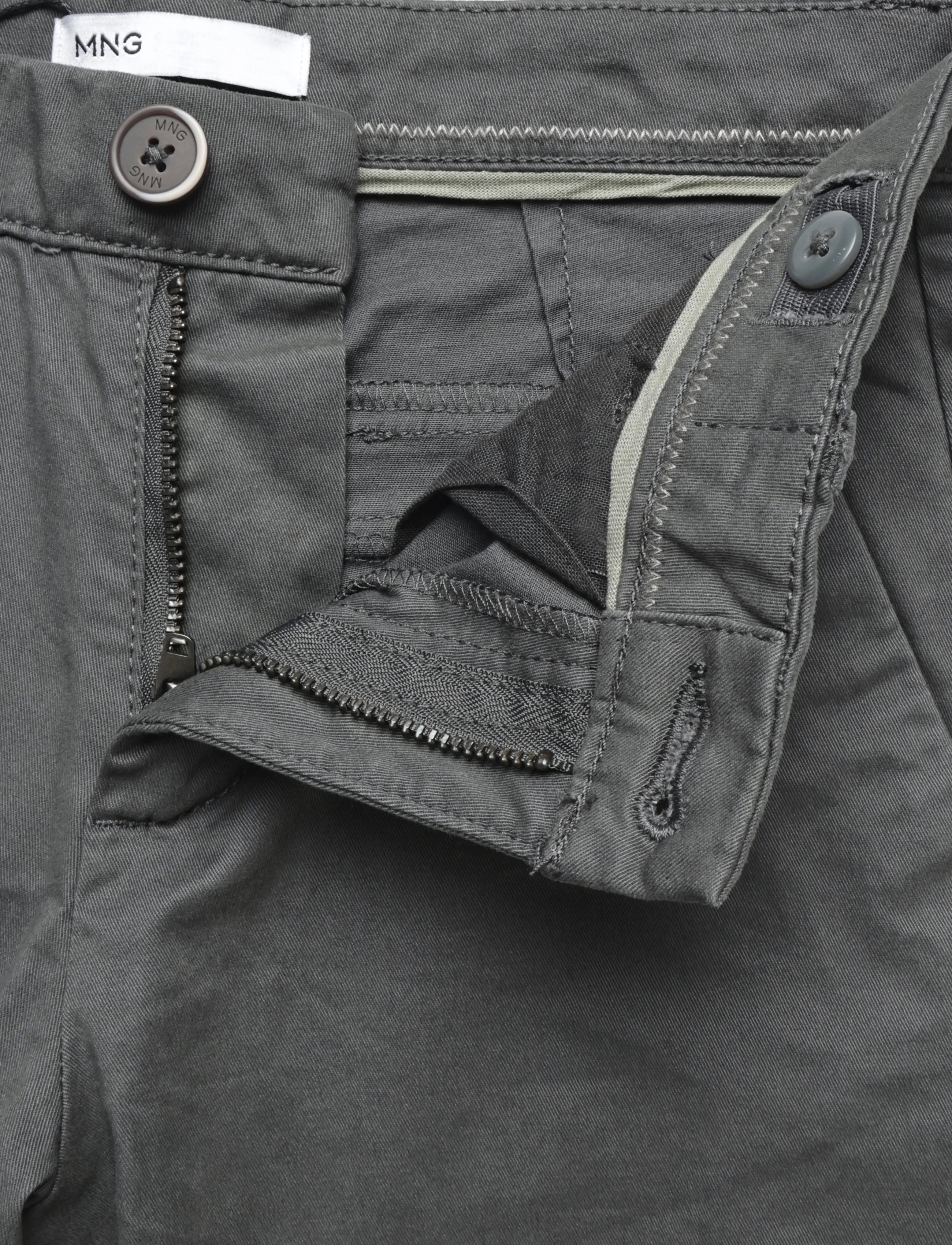 Mango - Chino trousers with turn-up hem - chinos - charcoal - 2