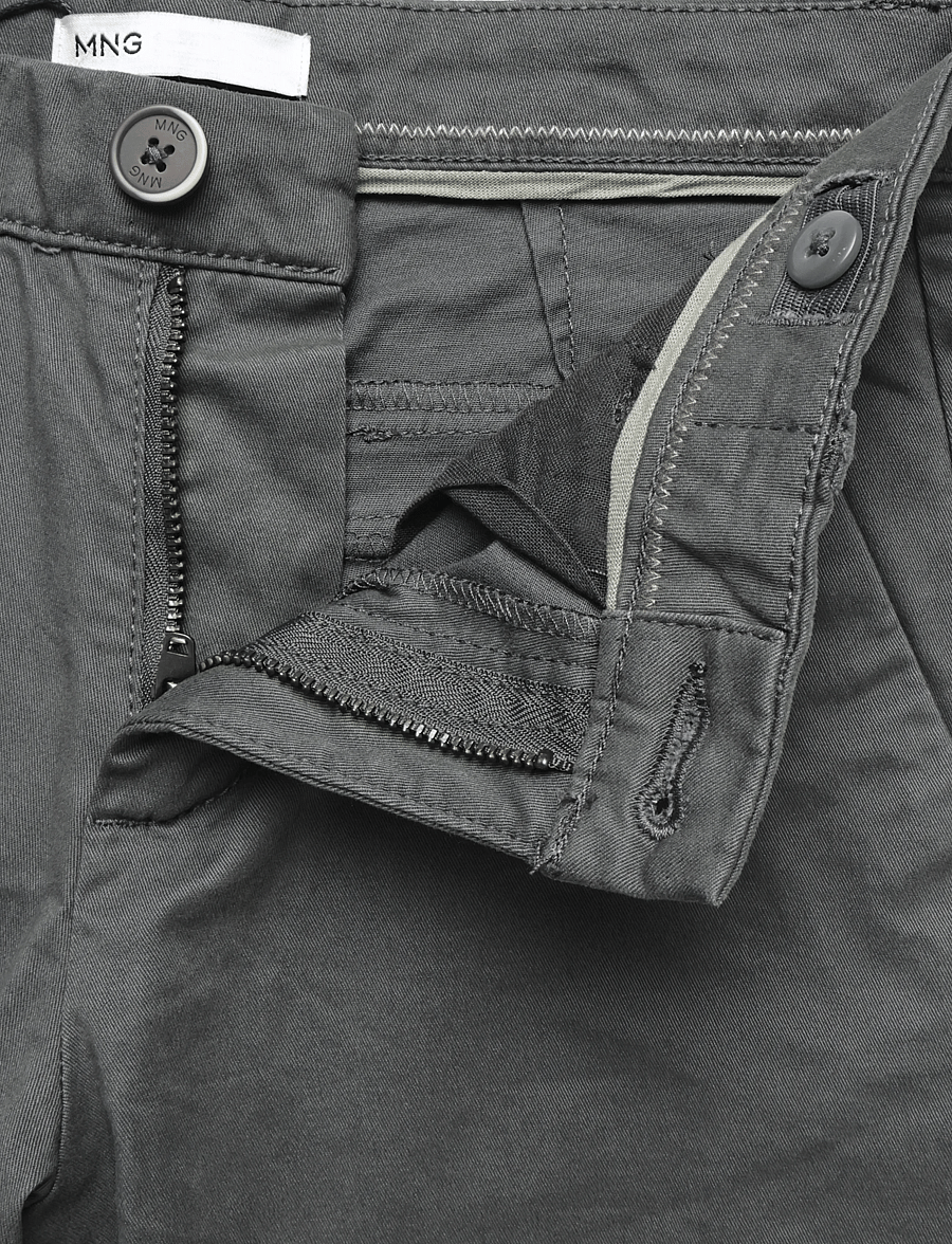Mango - Chino trousers with turn-up hem - chinos - charcoal - 2