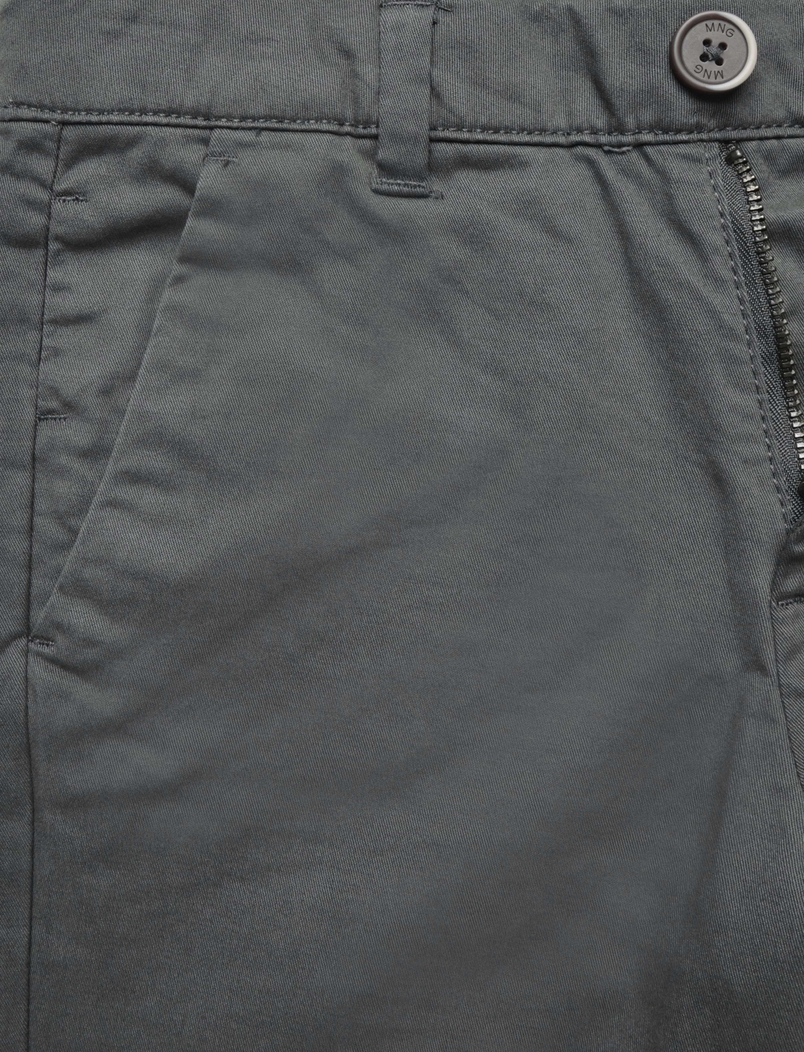 Mango - Chino trousers with turn-up hem - chinos - charcoal - 4