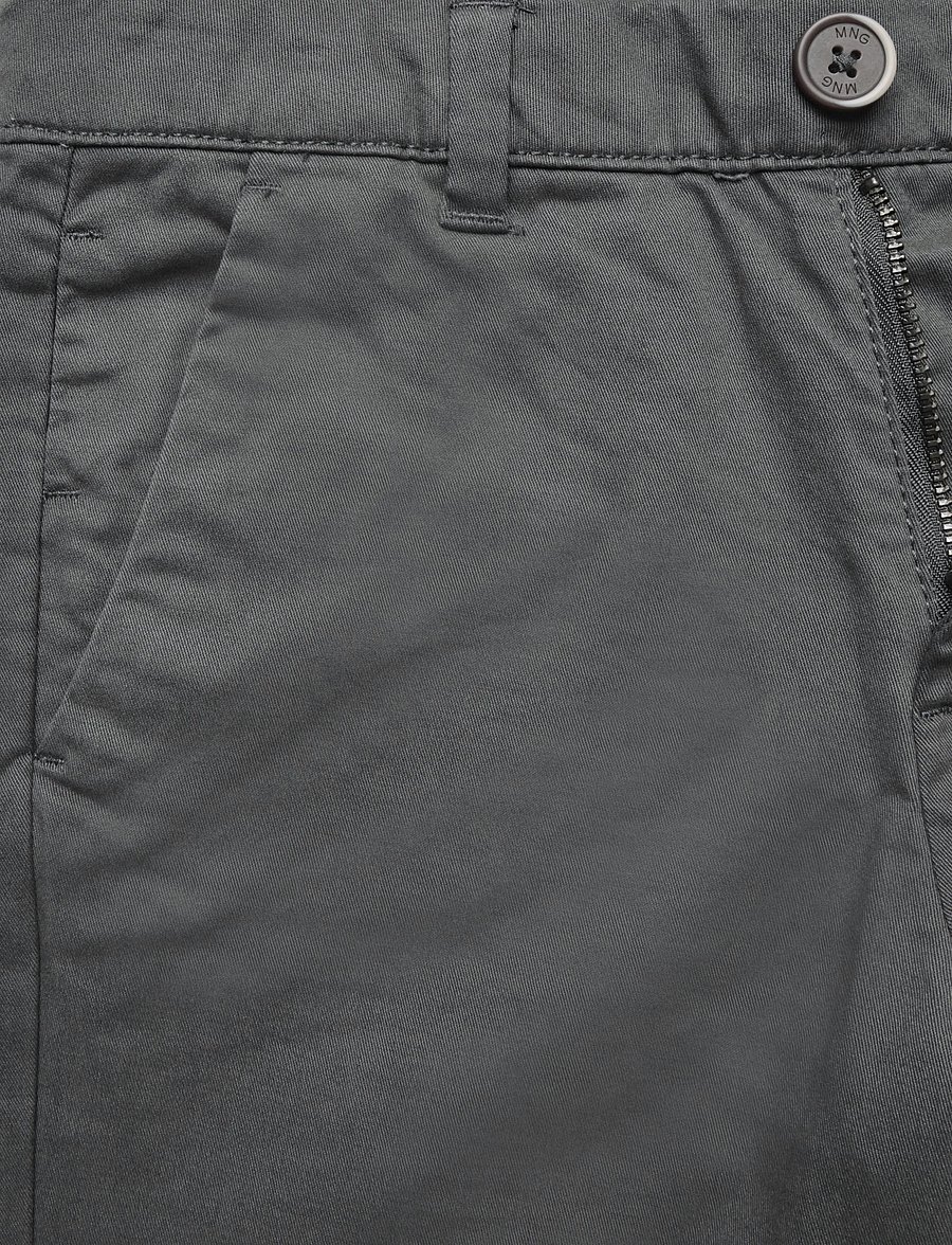 Mango - Chino trousers with turn-up hem - chinos - charcoal - 4