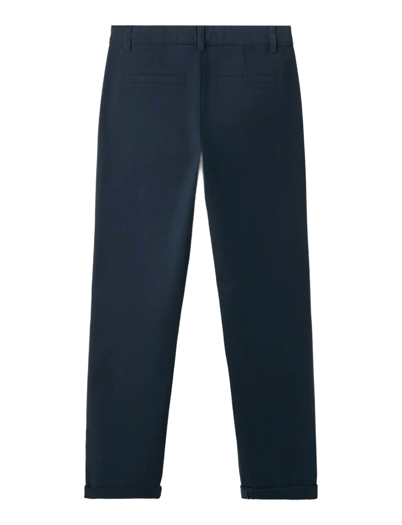 Mango - Chino trousers with turn-up hem - navy - 1