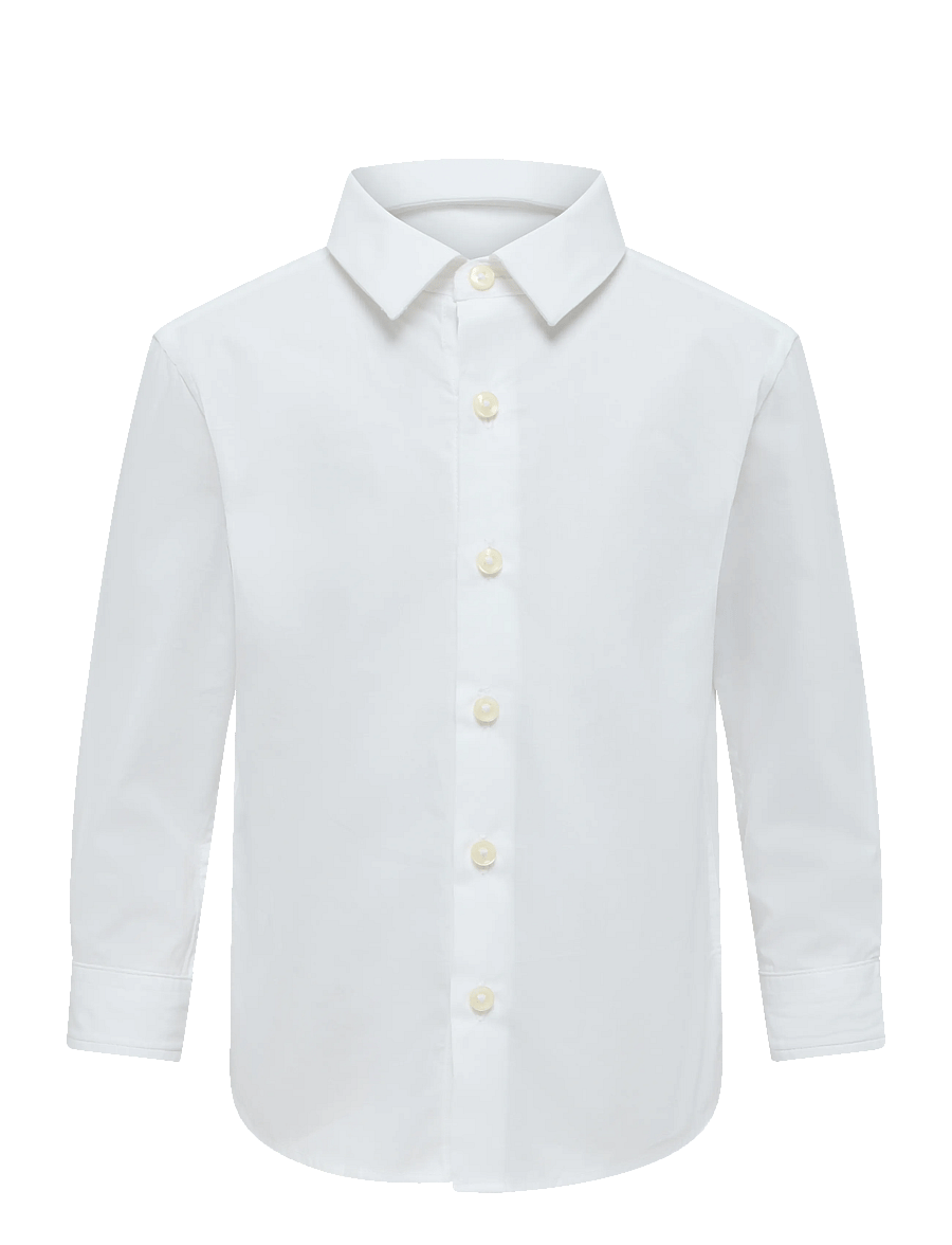 Mango - Cotton poplin shirt - langærmede skjorter - white - 0