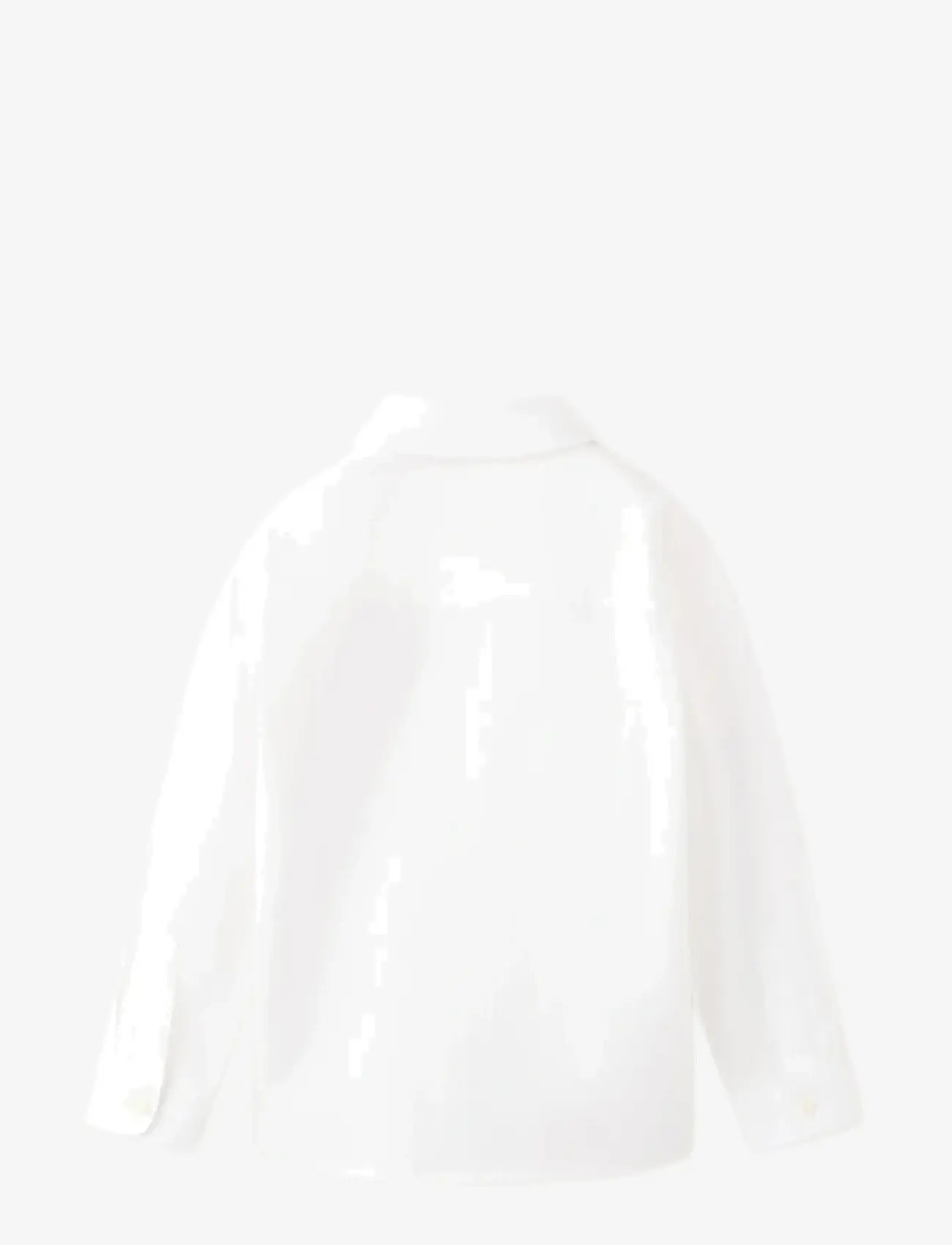 Mango - Cotton poplin shirt - långärmade skjortor - white - 1