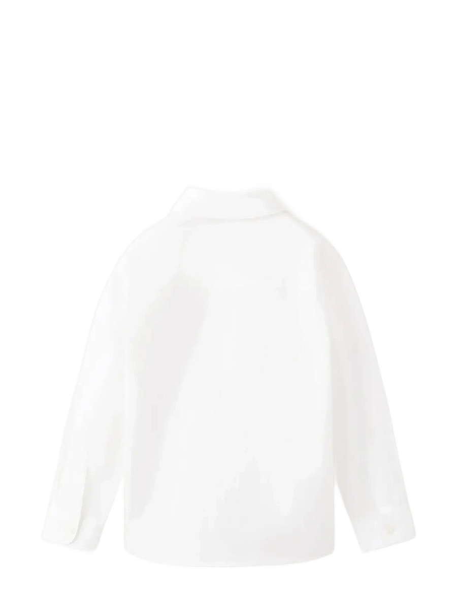 Mango - Cotton poplin shirt - langärmlige hemden - white - 1