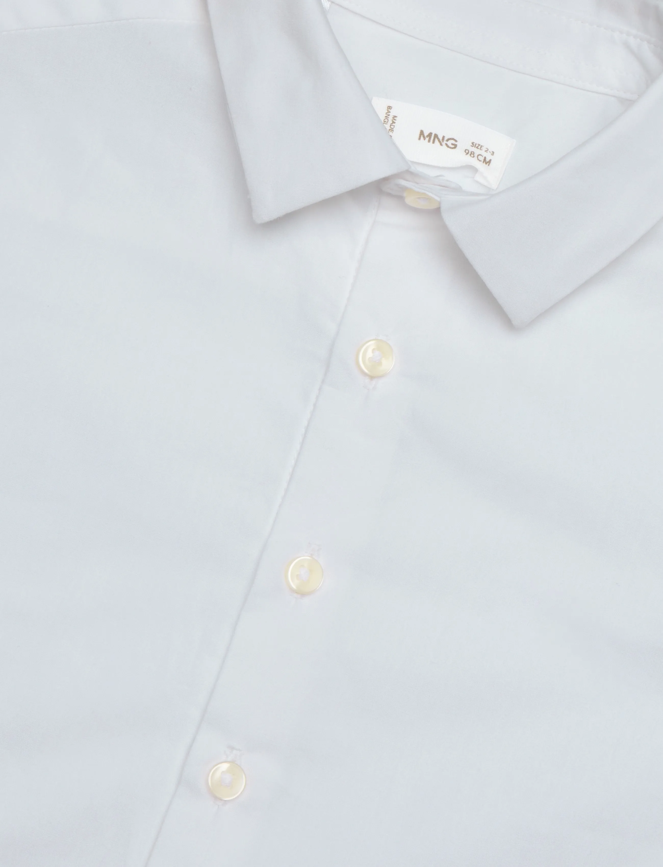 Mango - Cotton poplin shirt - langærmede skjorter - white - 2
