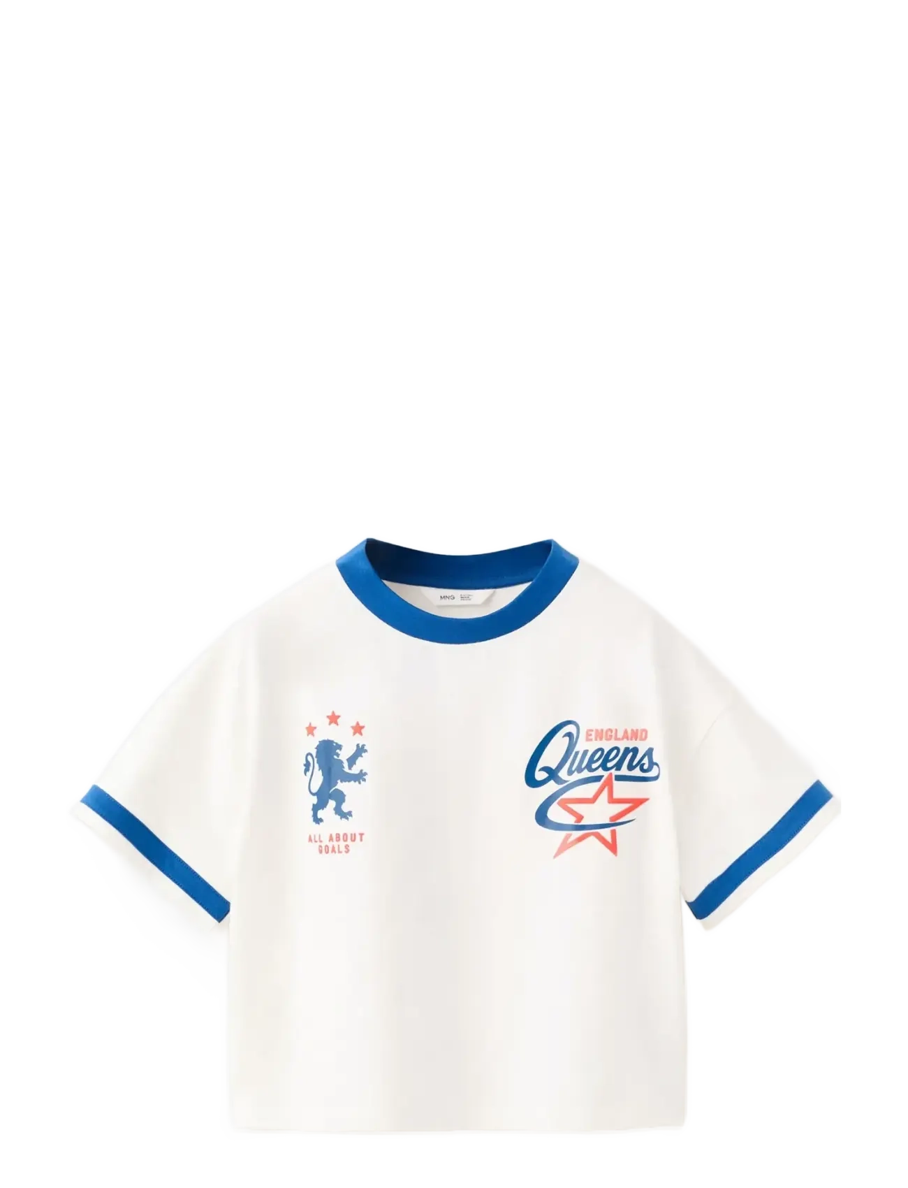 Mango England Football Shirt - Överdelar - NATURAL WHITE / cream