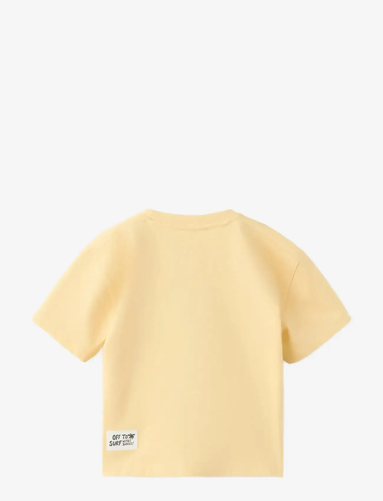 Mango - Printed cotton-blend t-shirt - kortærmede t-shirts - yellow - 1