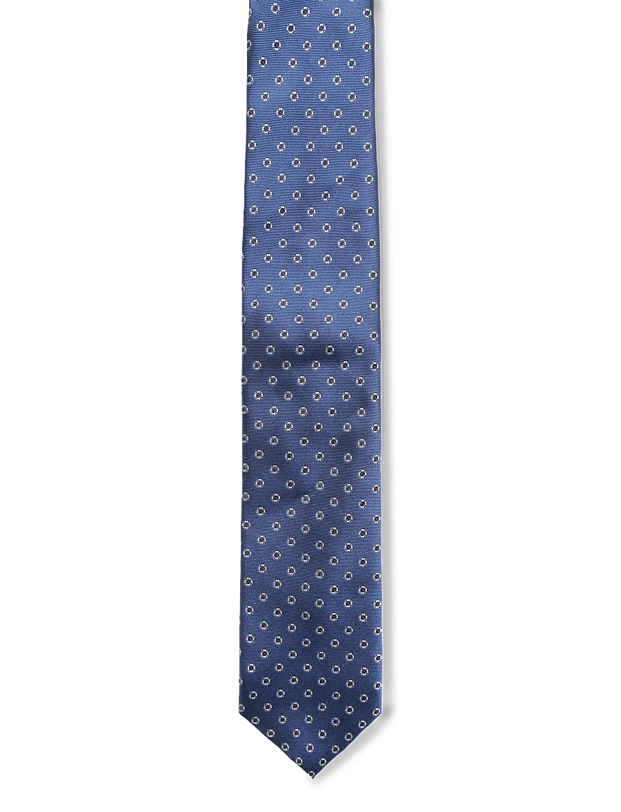 Mango - Printed silk tie - slips - lt-pastel blue - 0