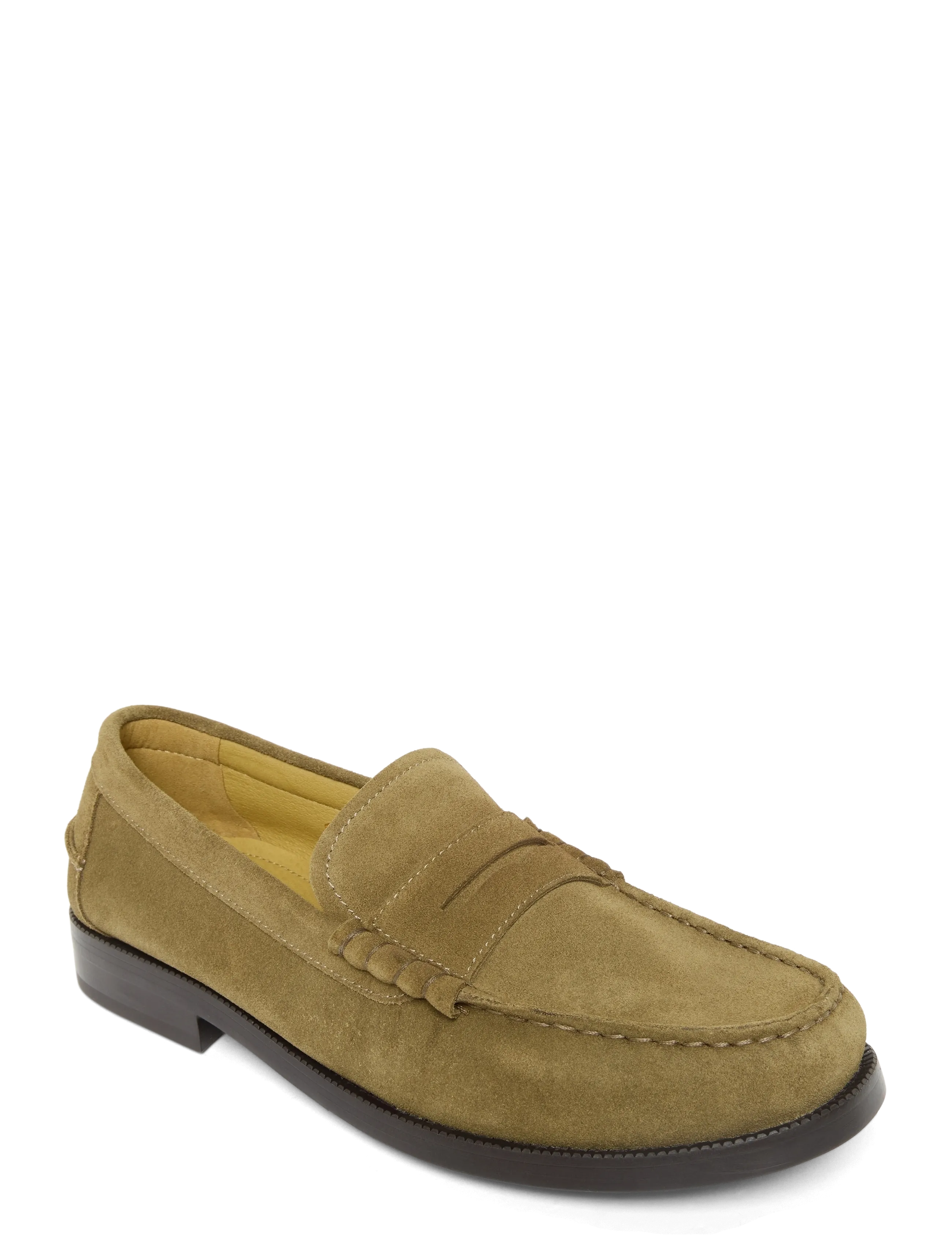 Mango Split Leather Moccasin, Mænd, Penny Mokkasin, Brun, Str: 46