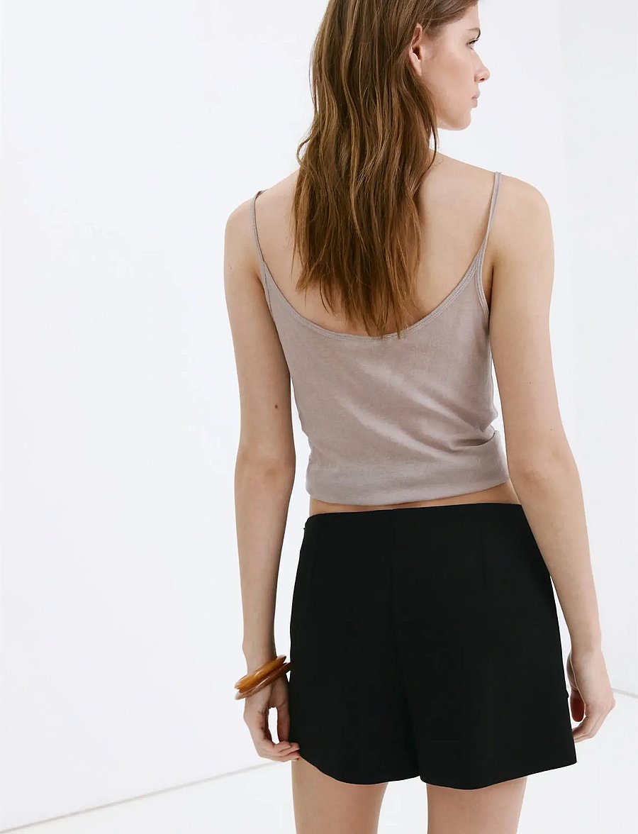 Mango - Straight shorts with tie detail - casual shorts - black - 2