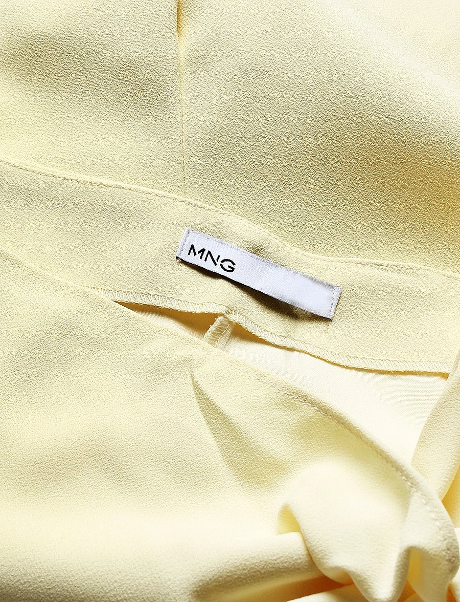 Mango - Straight shorts with tie detail - casual shorts - yellow - 4