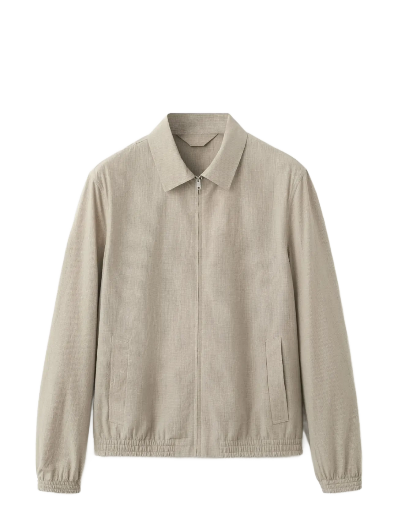 Mango - Slim fit jacket 100% cotton - light beige - 1