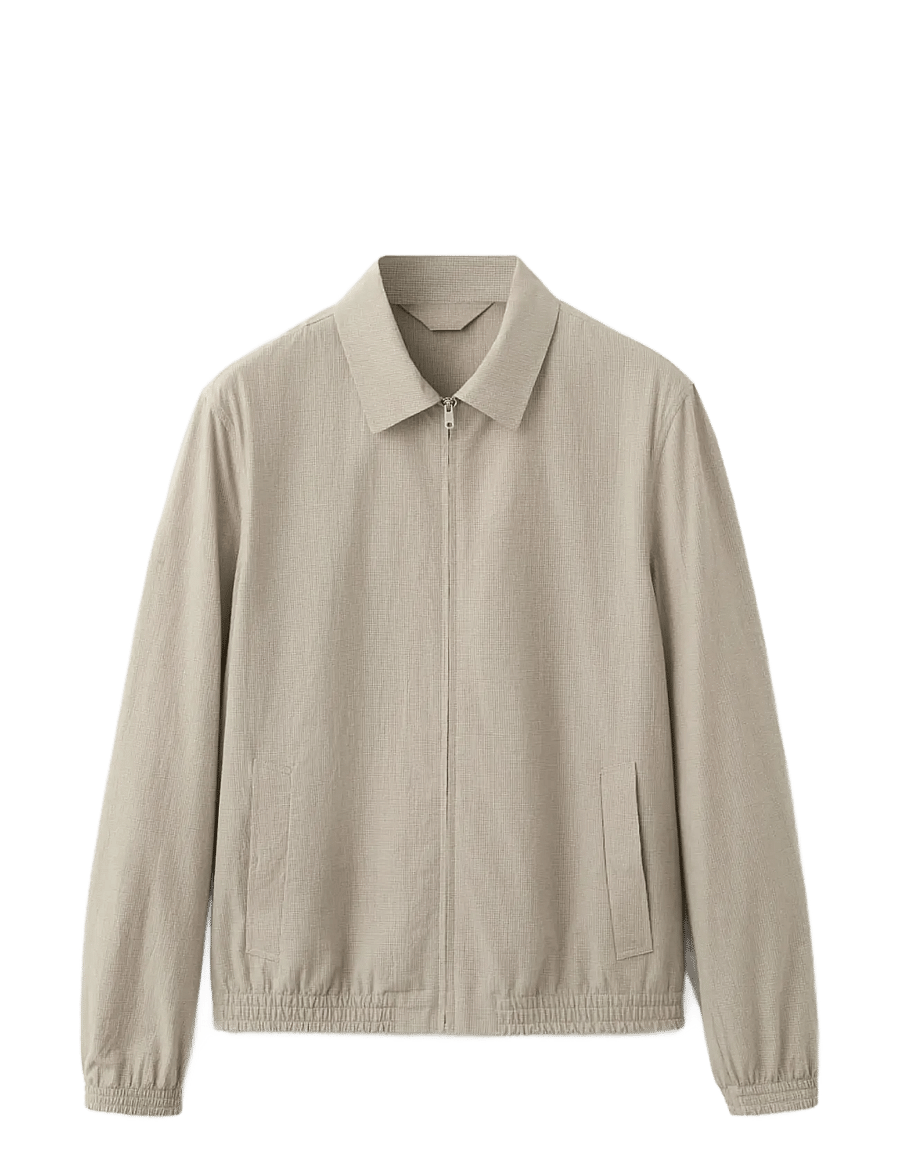 Mango - Slim fit jacket 100% cotton - forårsjakker - light beige - 1