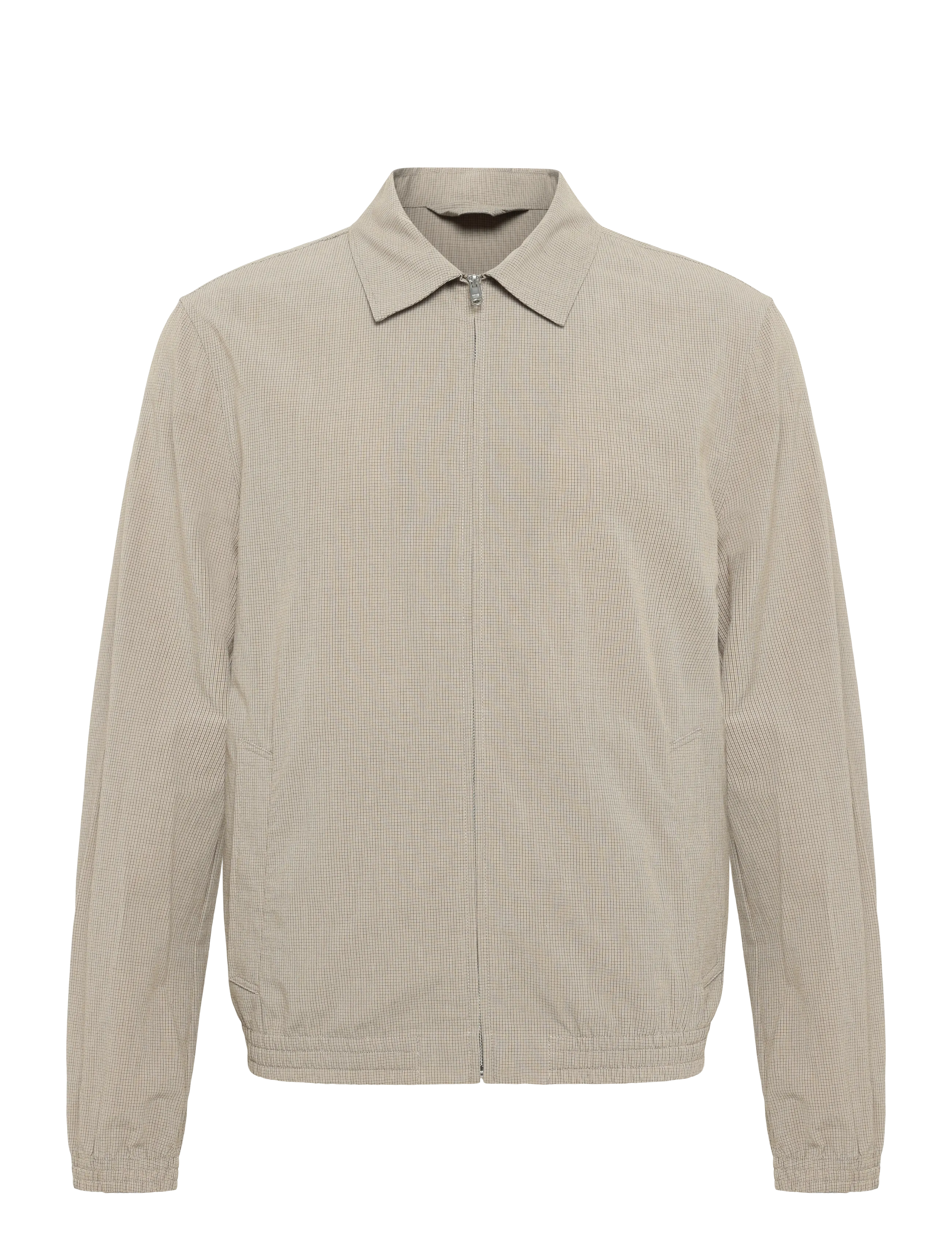 Mango - Micro check blazer 100% cotton - bomber jakke - light beige - 1