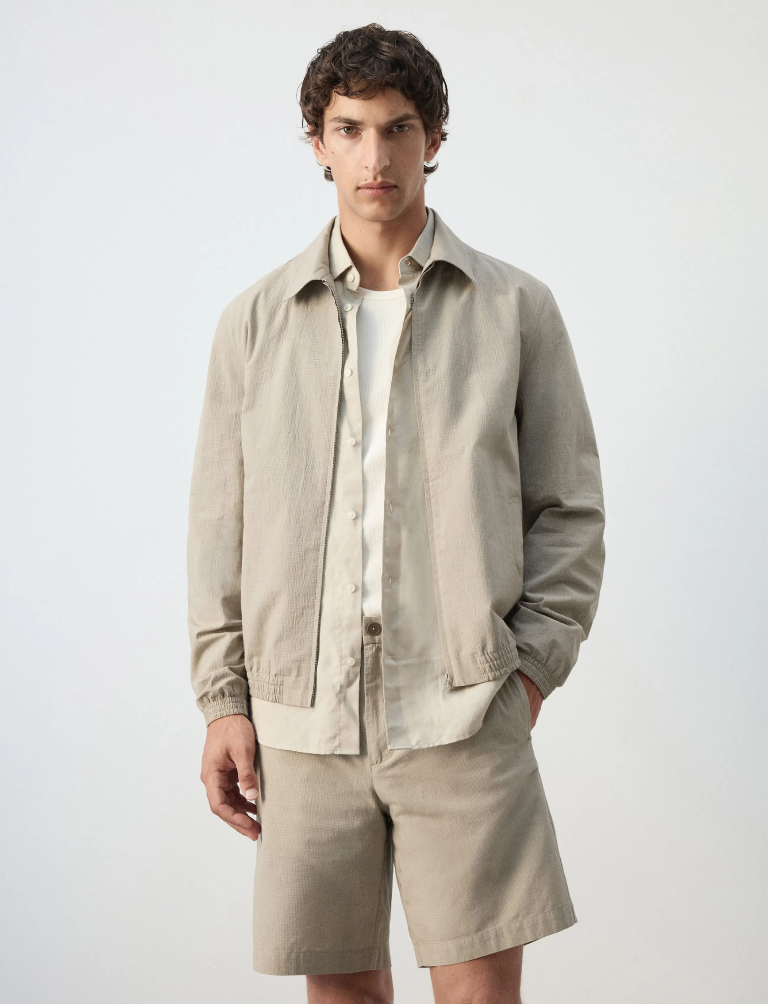 Micro Check Blazer 100% Cotton