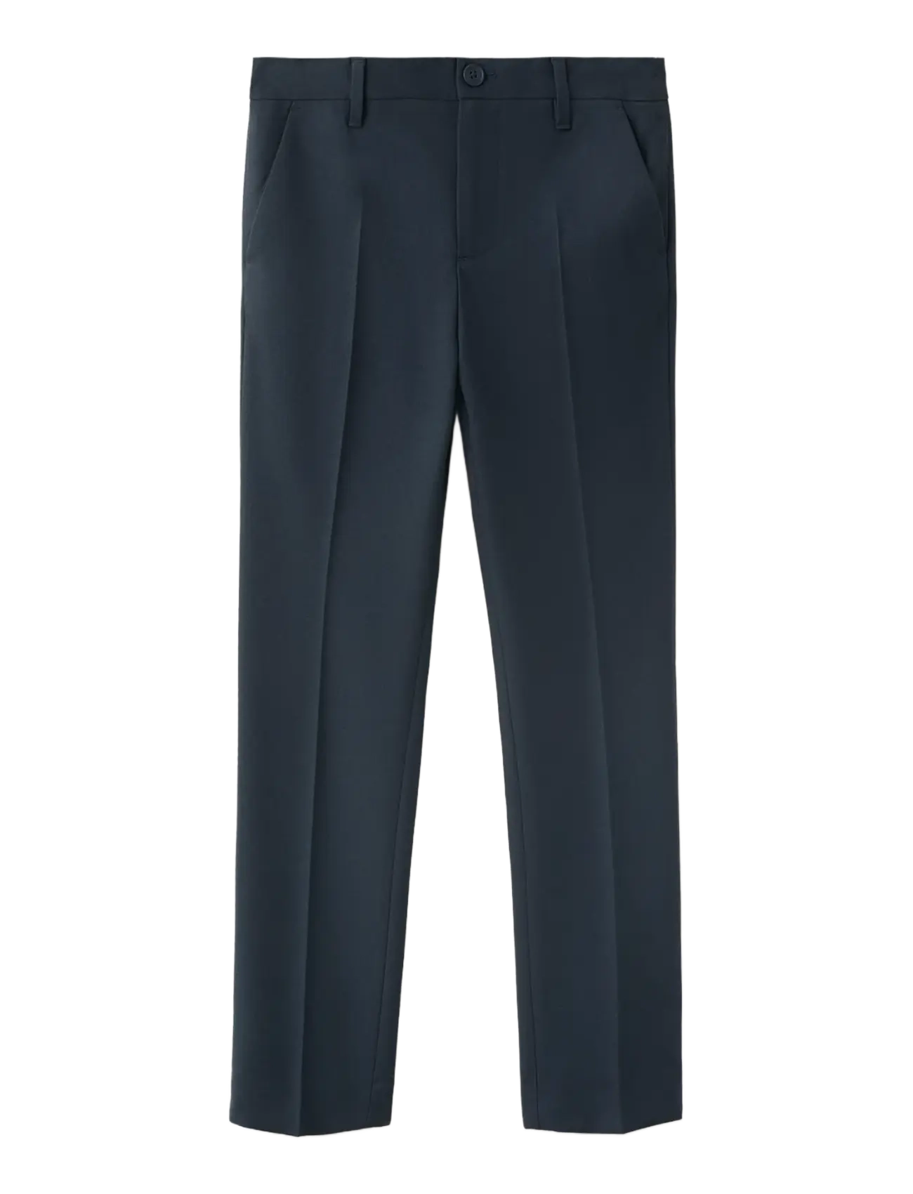 Mango Straight-Fit Suit Trousers, 10, Navy, Underdele > Bukser, Børn