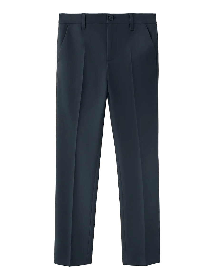Mango - Straight-fit suit trousers - bukser - navy - 0