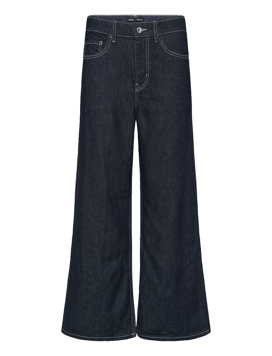 Mango - Low-rise wideleg jeans - brede jeans - open blue - 0