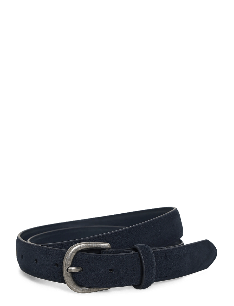 Mango - Leather belt - skärp - navy - 0