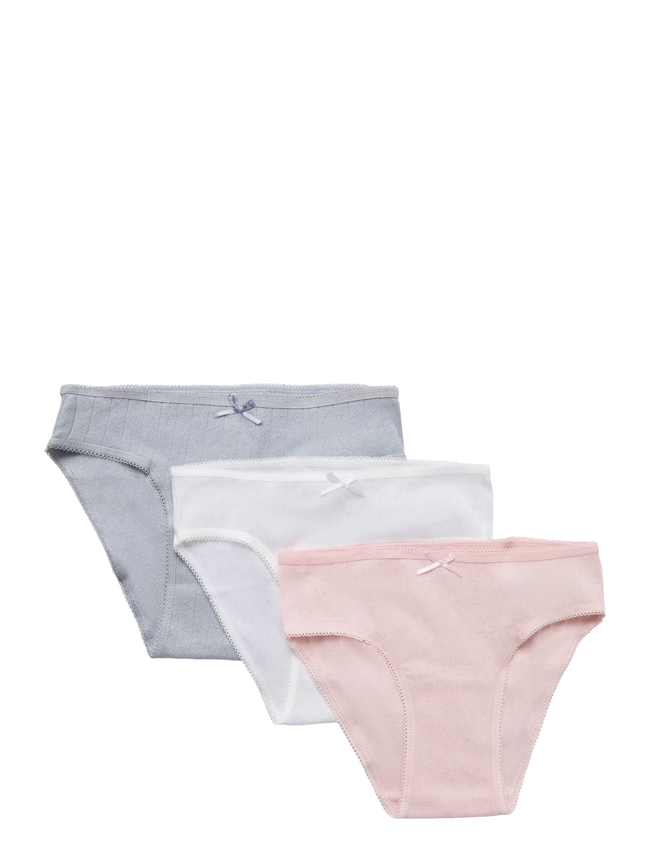 Mango 3 pack cotton panties - Kläder - NATURAL WHITE / white