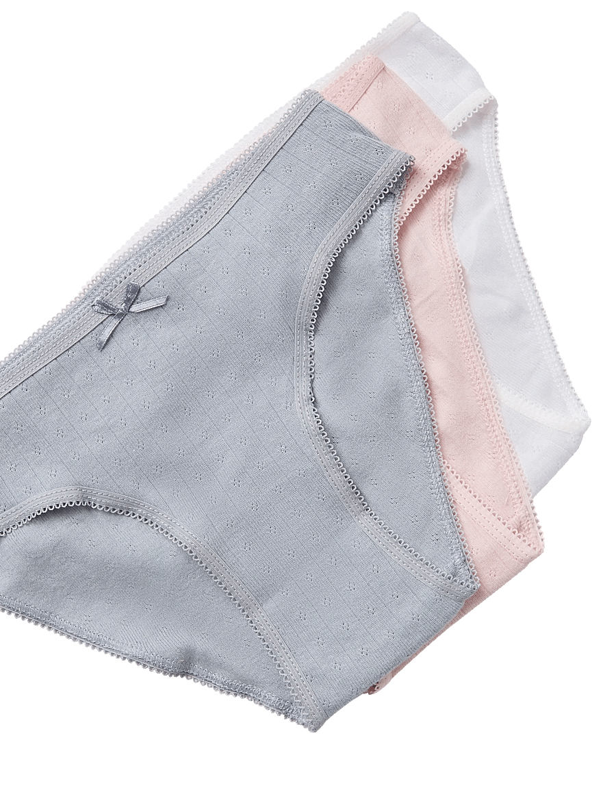 Mango - 3 pack cotton panties - trosor - natural white - 2
