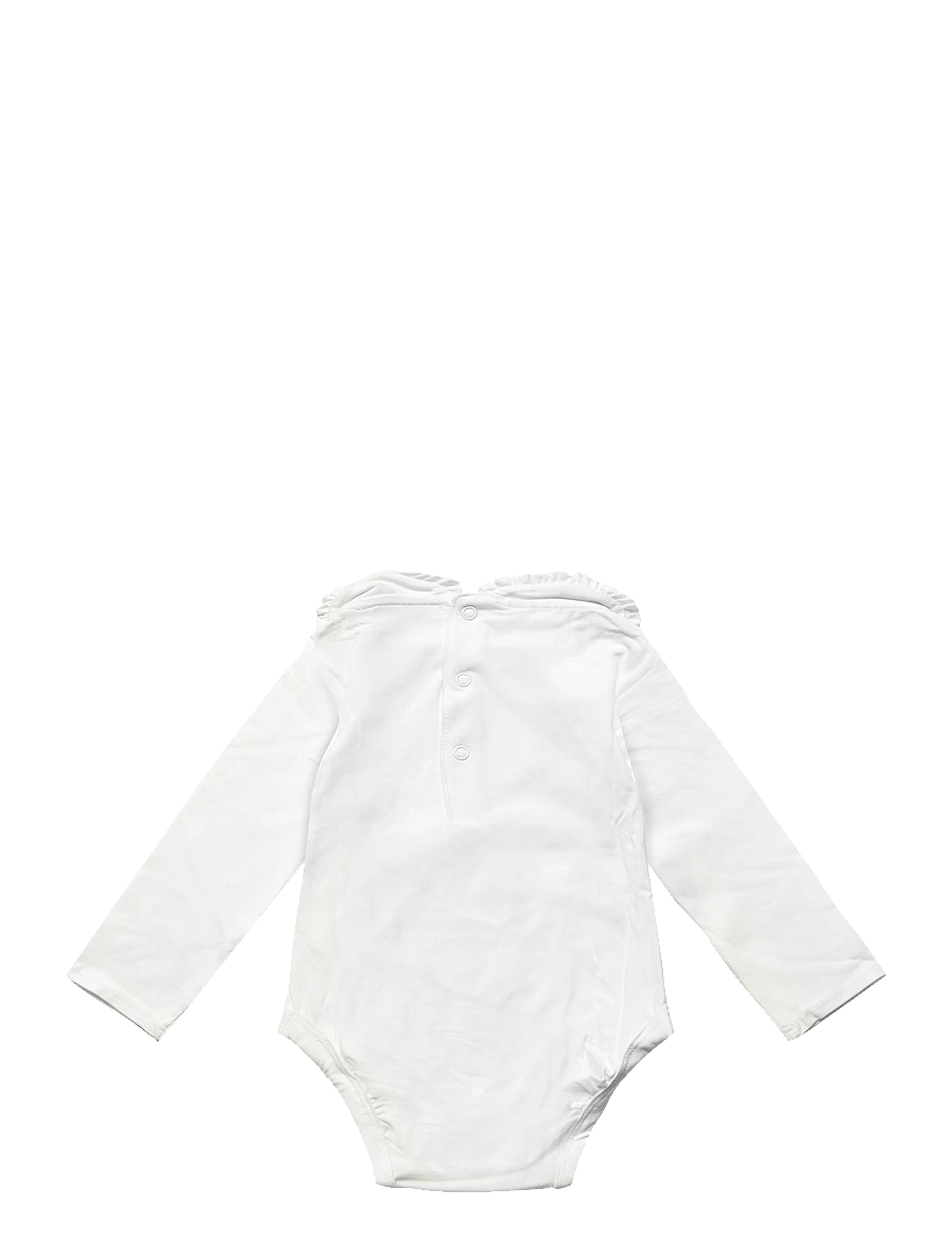 Mango - Cotton baby collar playsuit - langærmede bodyer - natural white - 1