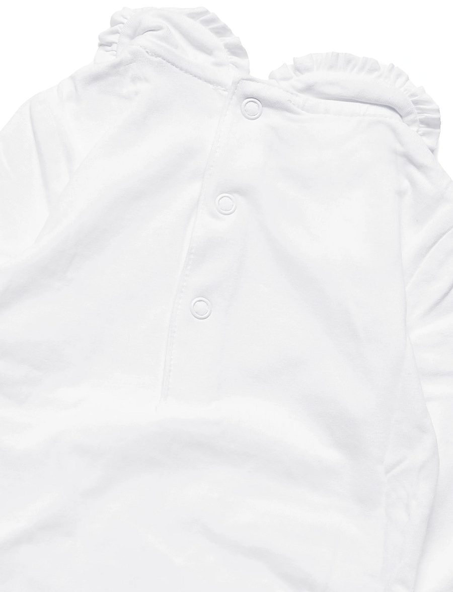 Mango - Cotton baby collar playsuit - langærmede bodyer - natural white - 2