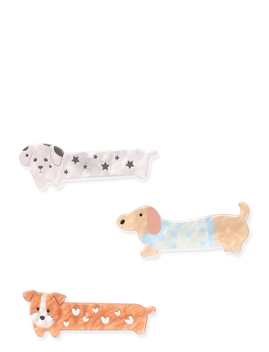 Mango - Pack of 3 dog hair slides - hårklämmor - medium brown - 0
