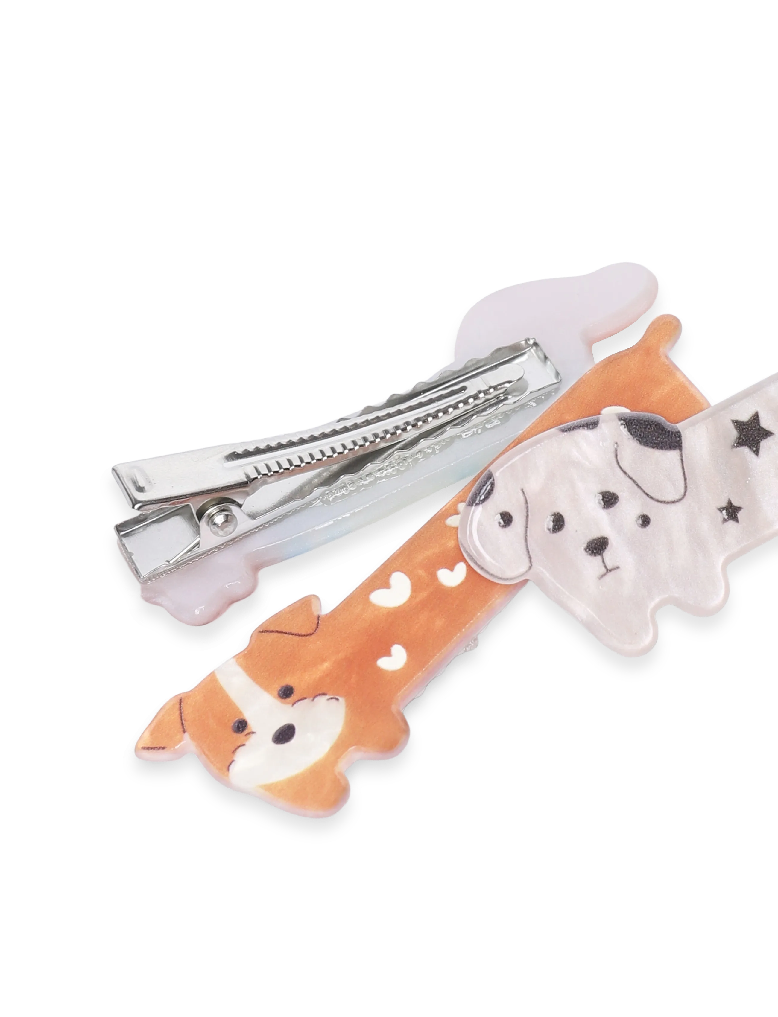 Mango - Pack of 3 dog hair slides - hårklämmor - medium brown - 2