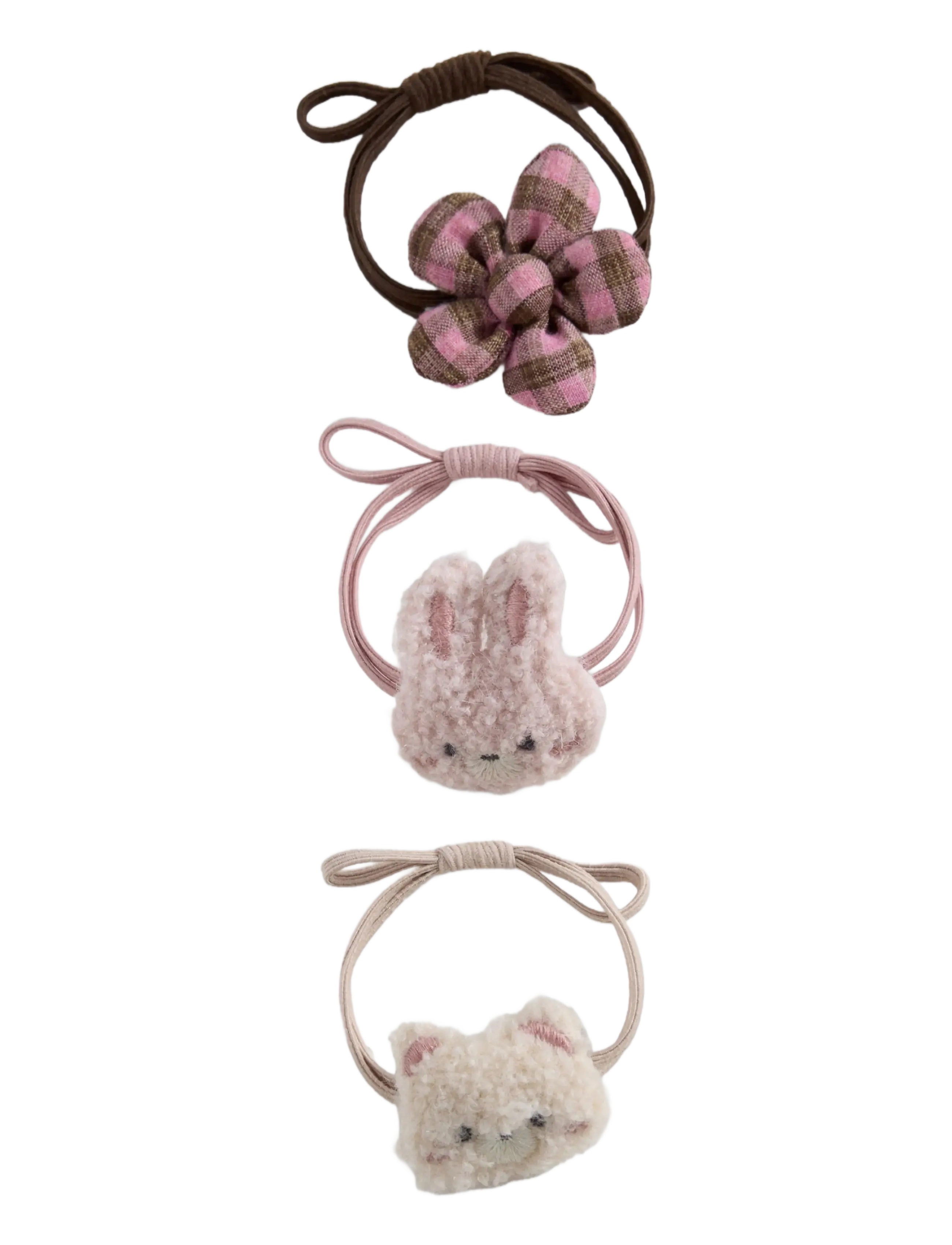 Mango Pack Of 3 Combined Hair Ties, One Size, Brown, Hårtilbehør > Scrunchies & Hair Ties, Børn