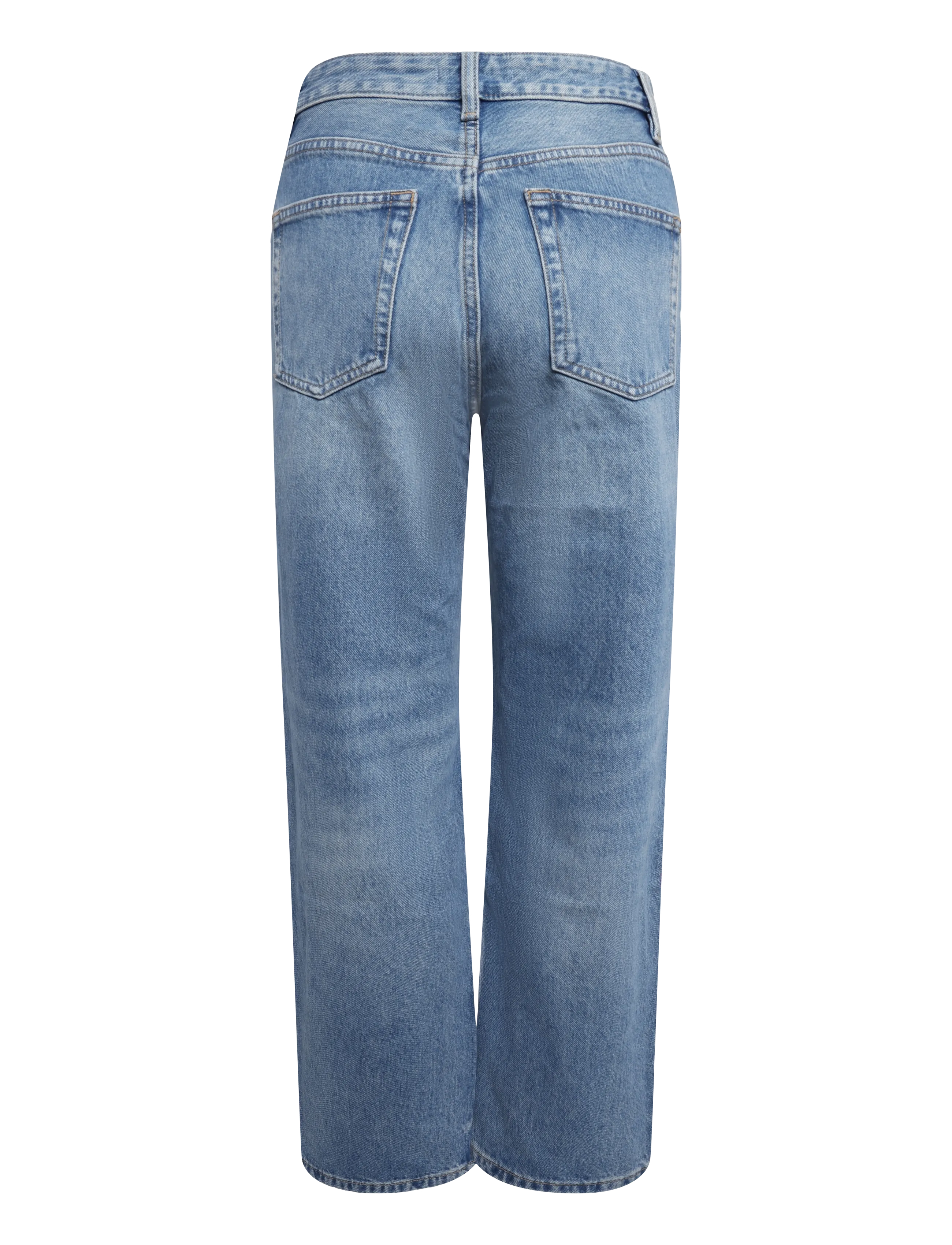Mango - Miami medium-rise straight-fit jeans - open blue - 1