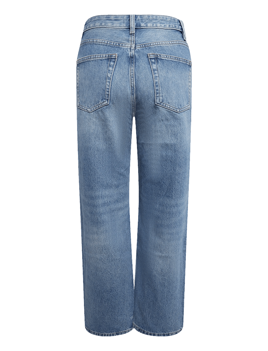 Mango - Miami medium-rise straight-fit jeans - raka jeans - open blue - 1