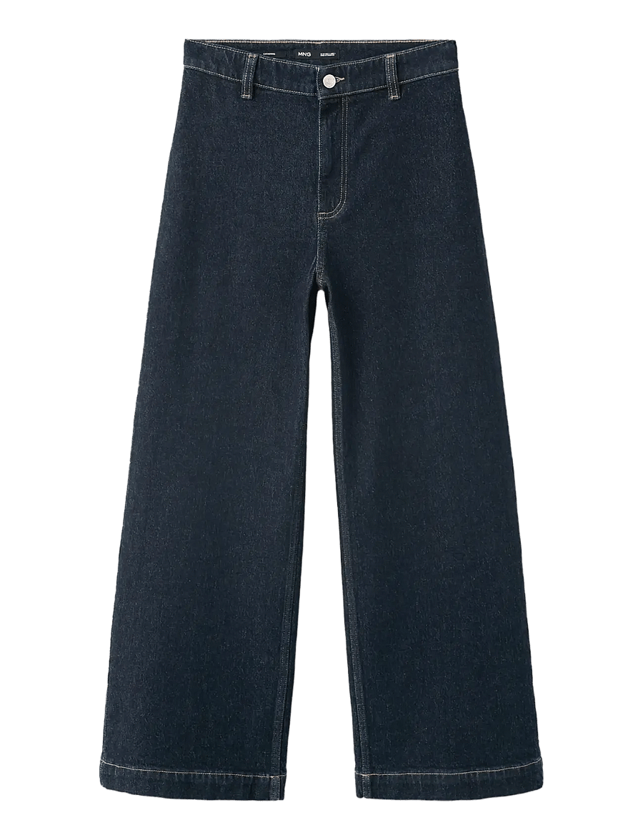 Mango - Catherin culotte high-rise jeans - culottes - open blue - 1