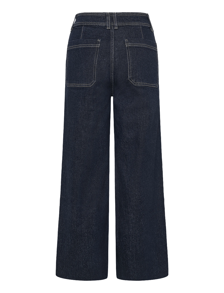 Mango - Catherin culotte high-rise jeans - culottes - open blue - 2