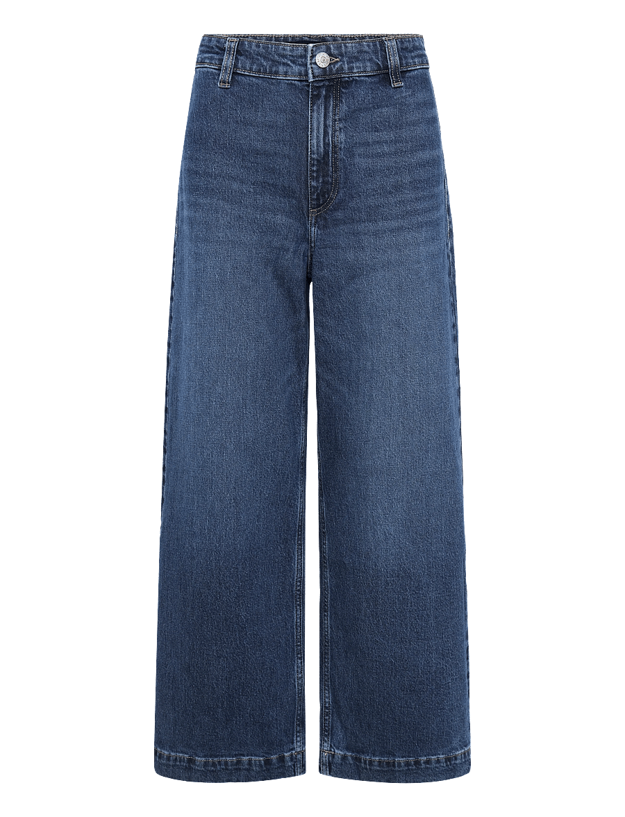 Mango - Catherin culotte high-rise jeans - culottes - open blue - 1