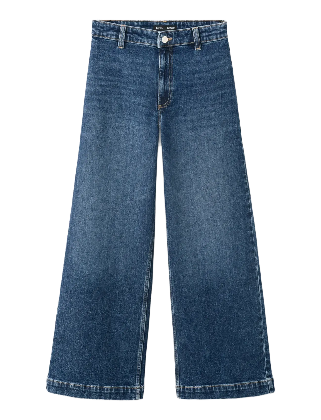 Mango - Catherin culotte high-rise jeans - culottes - open blue - 1