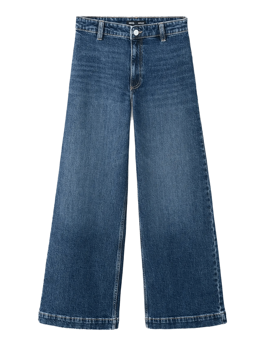 Mango - Catherin culotte high-rise jeans - culottes - open blue - 1