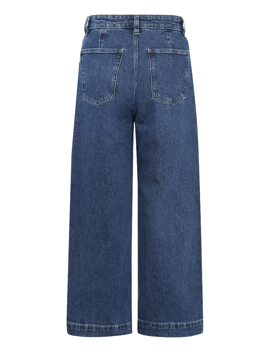 Mango - Catherin culotte high-rise jeans - culottes - open blue - 2