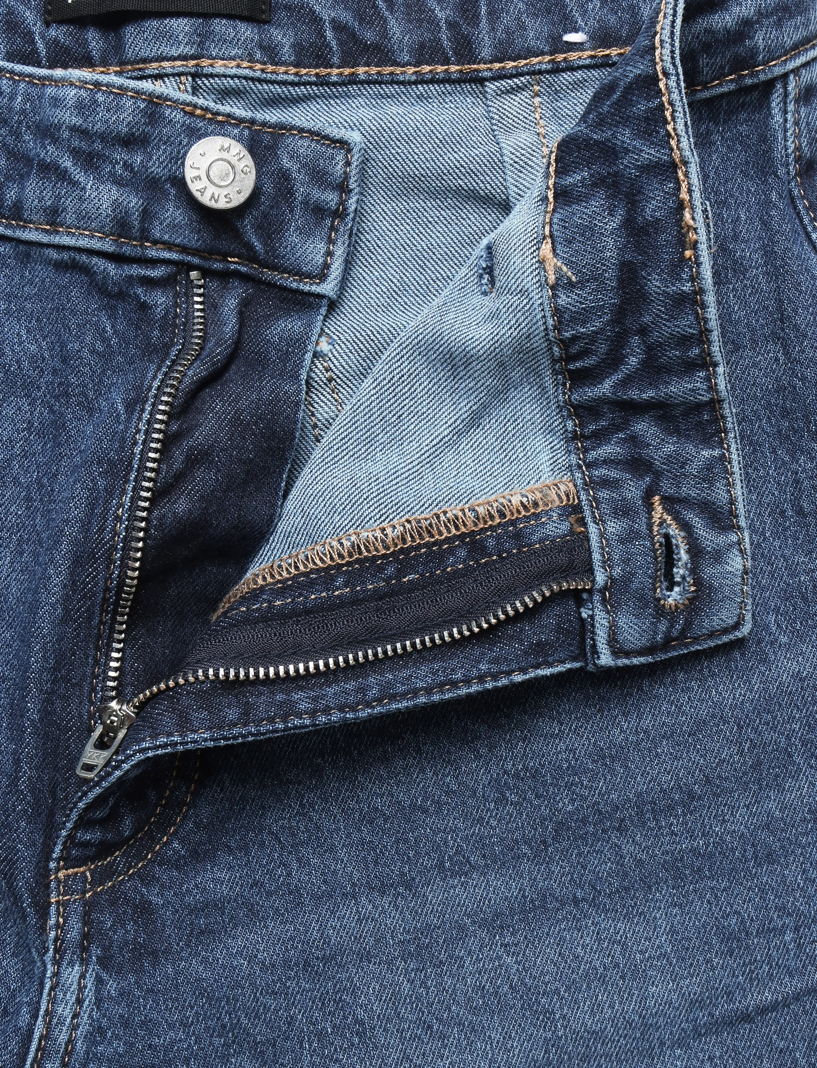 Mango - Catherin culotte high-rise jeans - culottes - open blue - 5