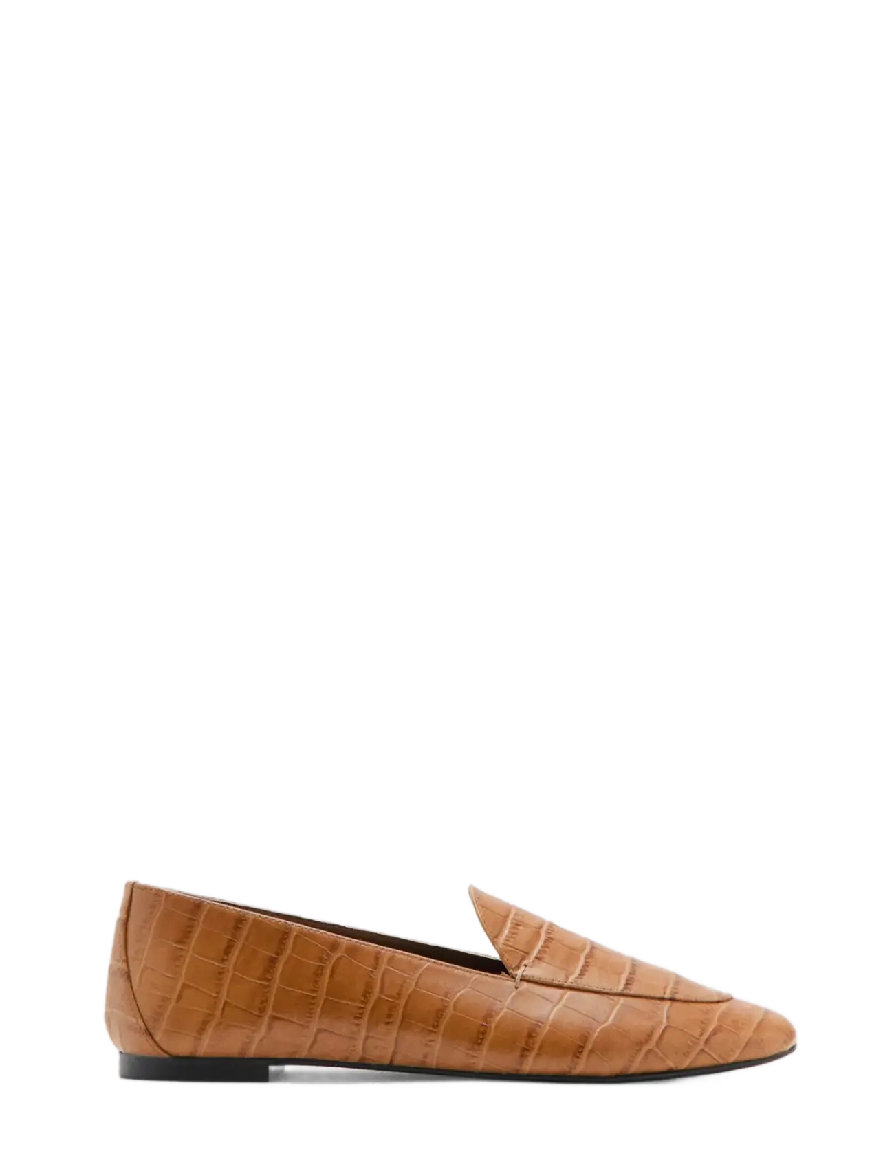 Mango Leather loafers - Vardagsstil - DARK BROWN / brown