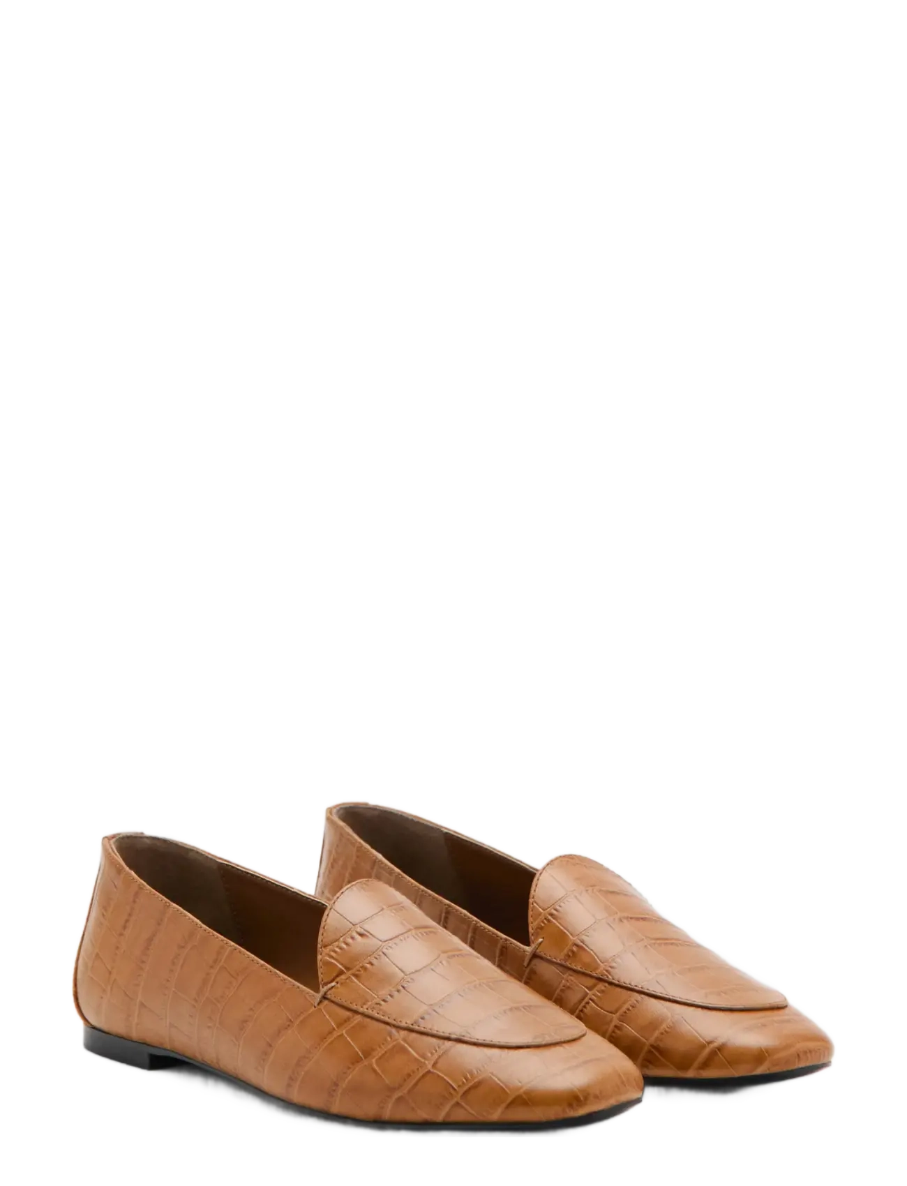Mango - Leather loafers - modetrender - dark brown - 1