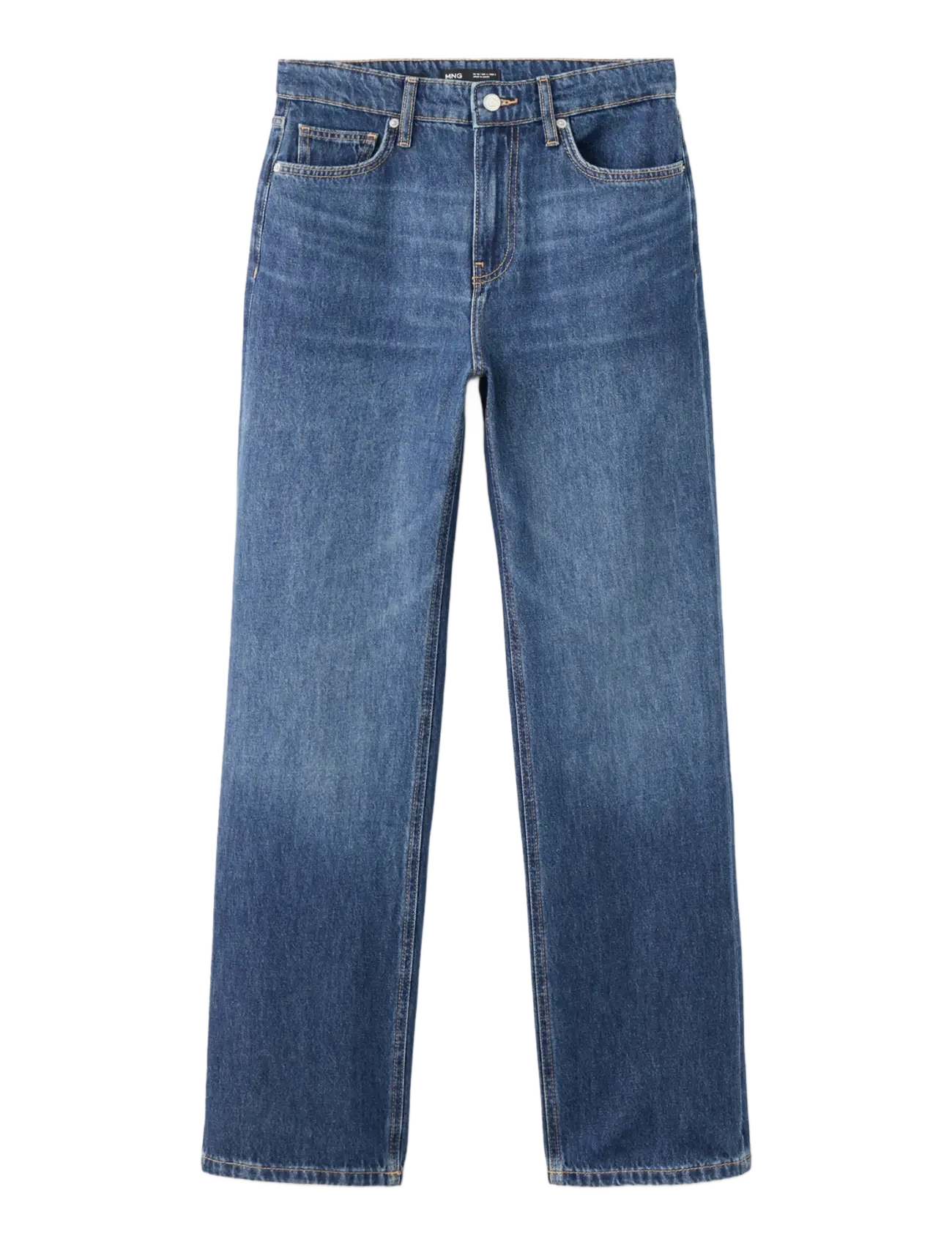 Mango - Matilda high-rise straight jeans - open blue - 1