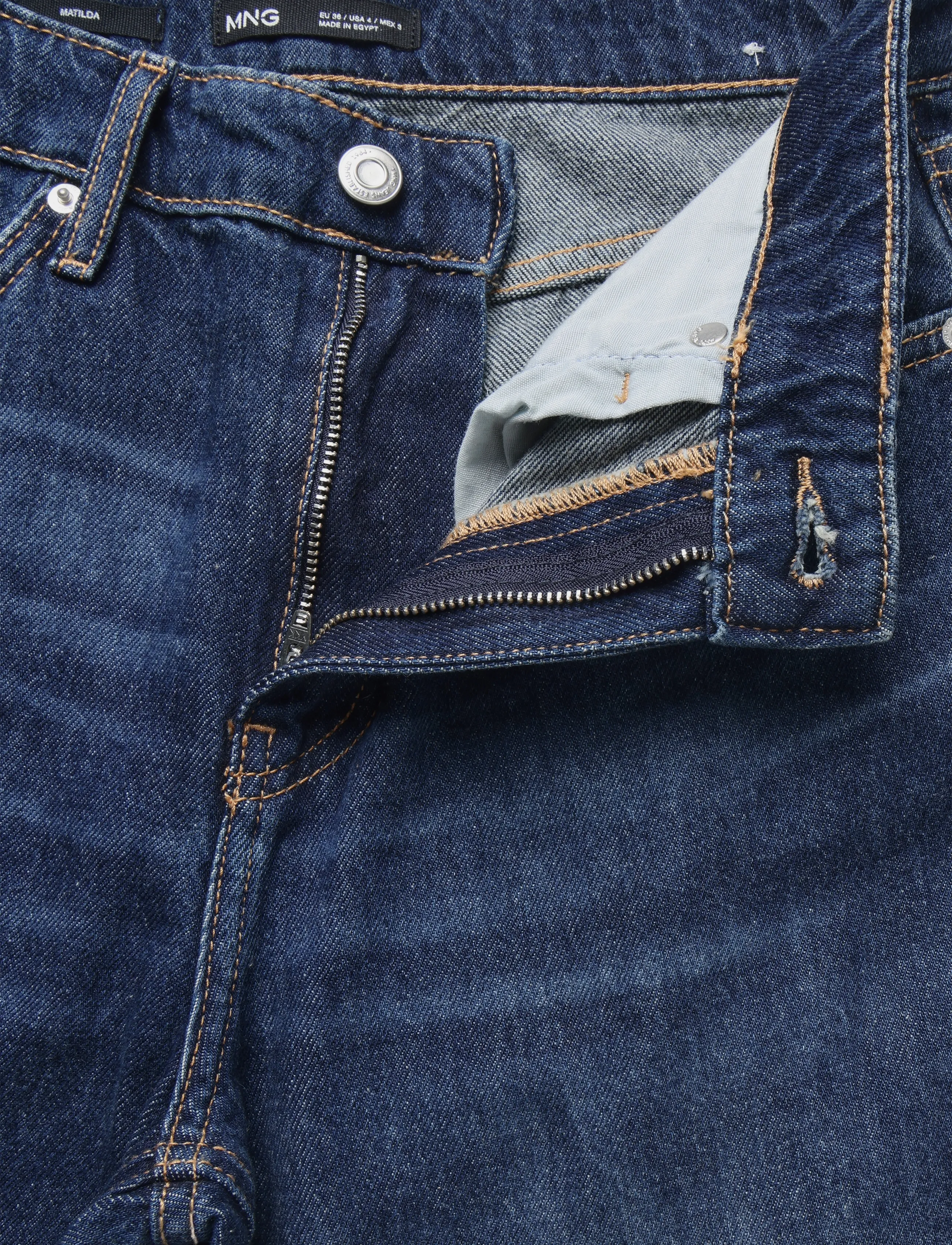 Mango - Matilda high-rise straight jeans - raka jeans - open blue - 5