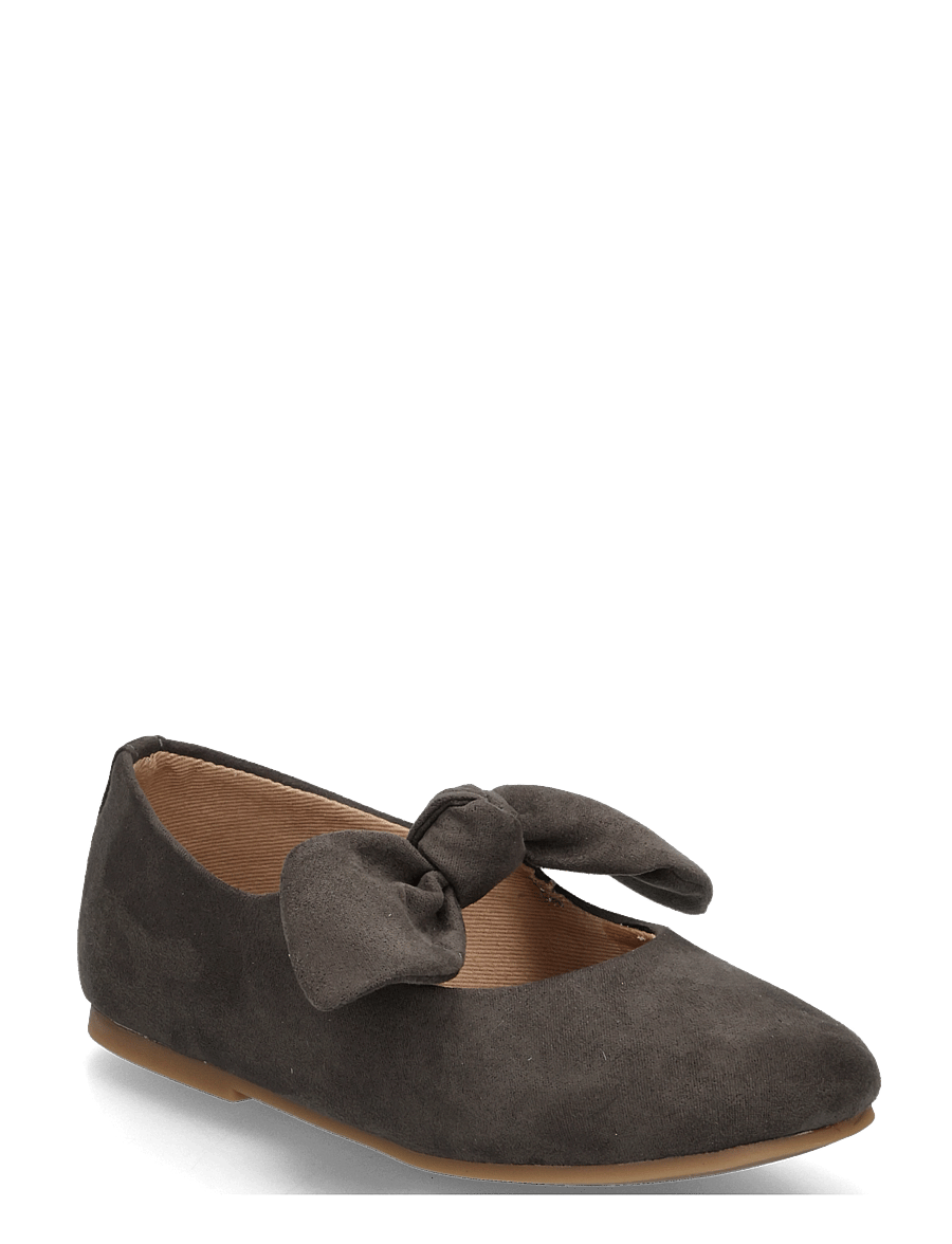 Mango - Suede effect bow ballet flats - ballerinaskor & slip-ons - charcoal - 0