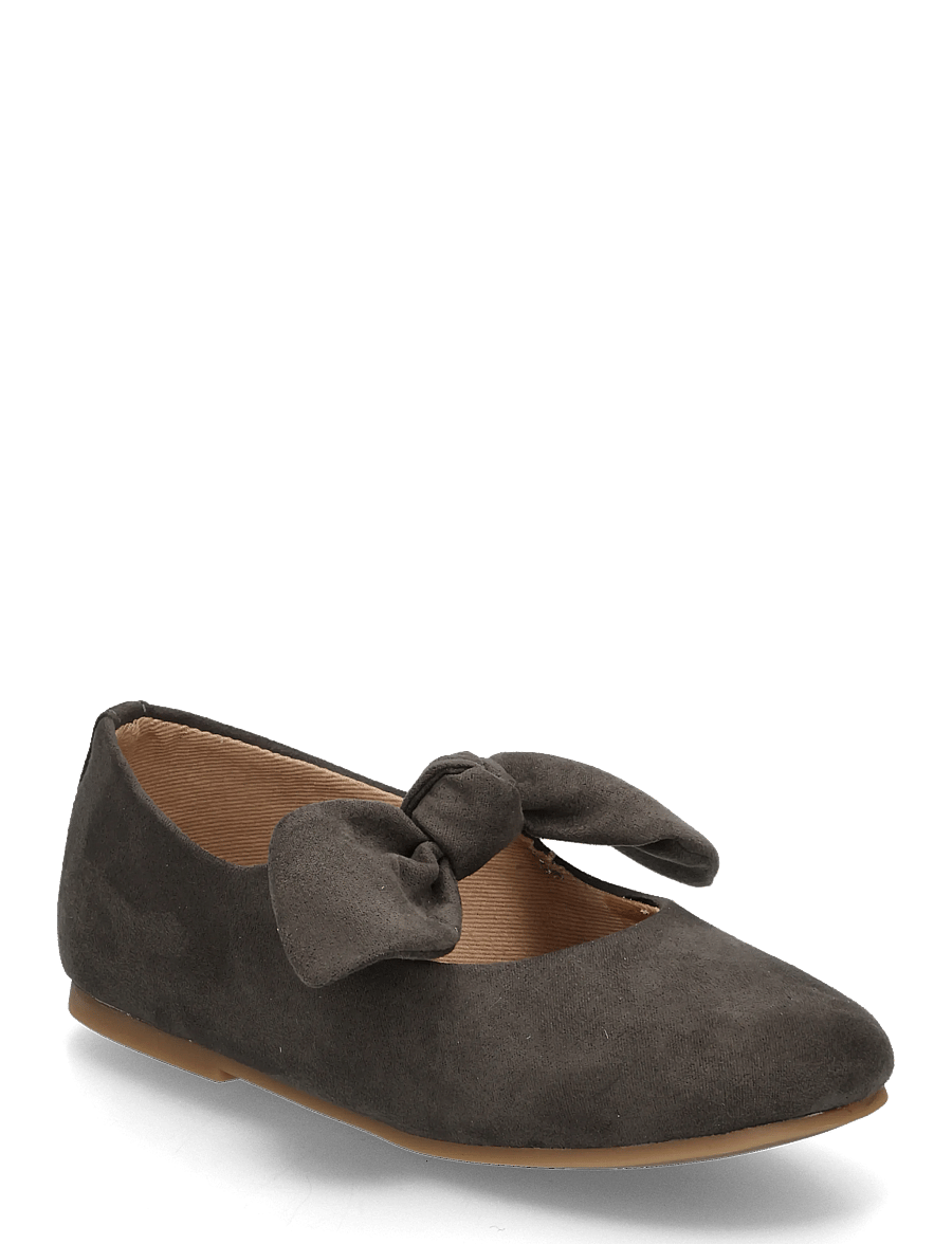 Mango - Suede effect bow ballet flats - ballerinaer & slip ons - charcoal - 0