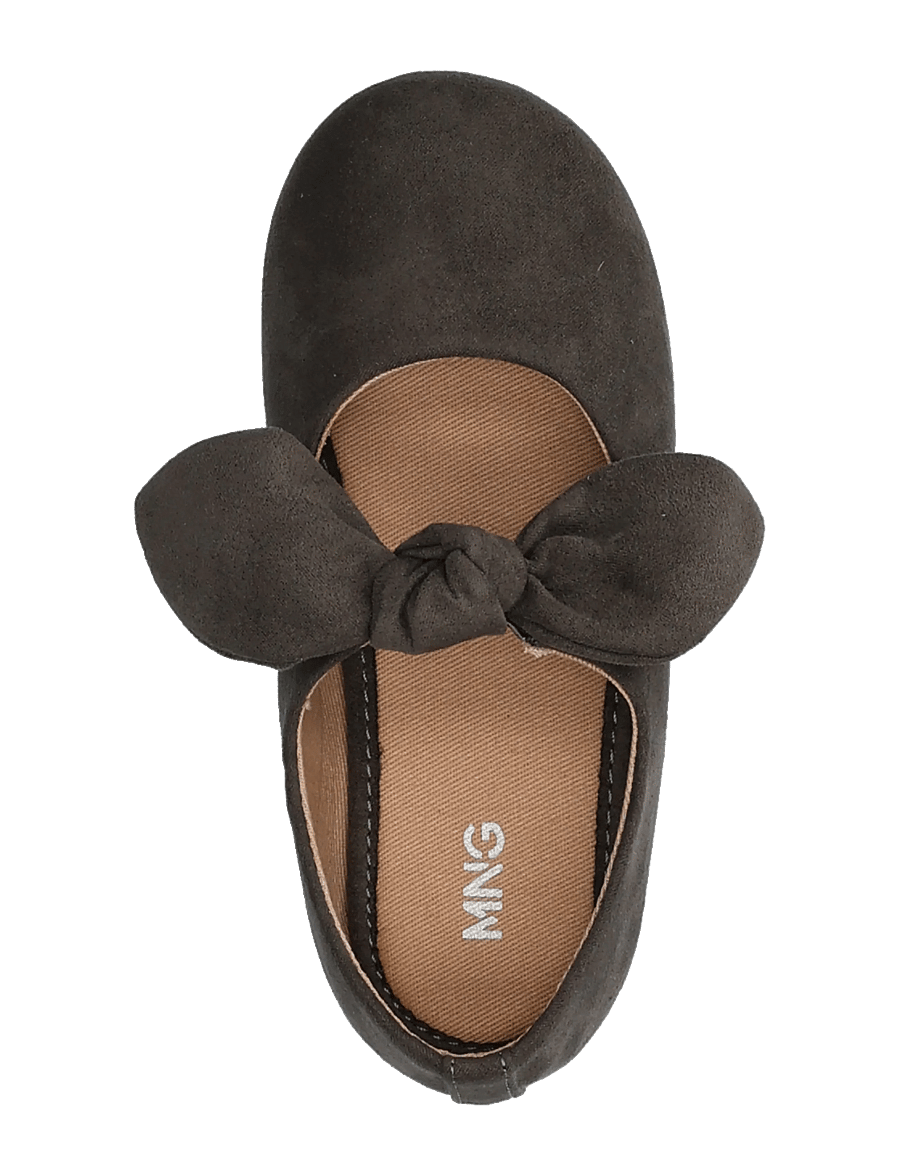 Mango - Suede effect bow ballet flats - ballerinaer & slip ons - charcoal - 3
